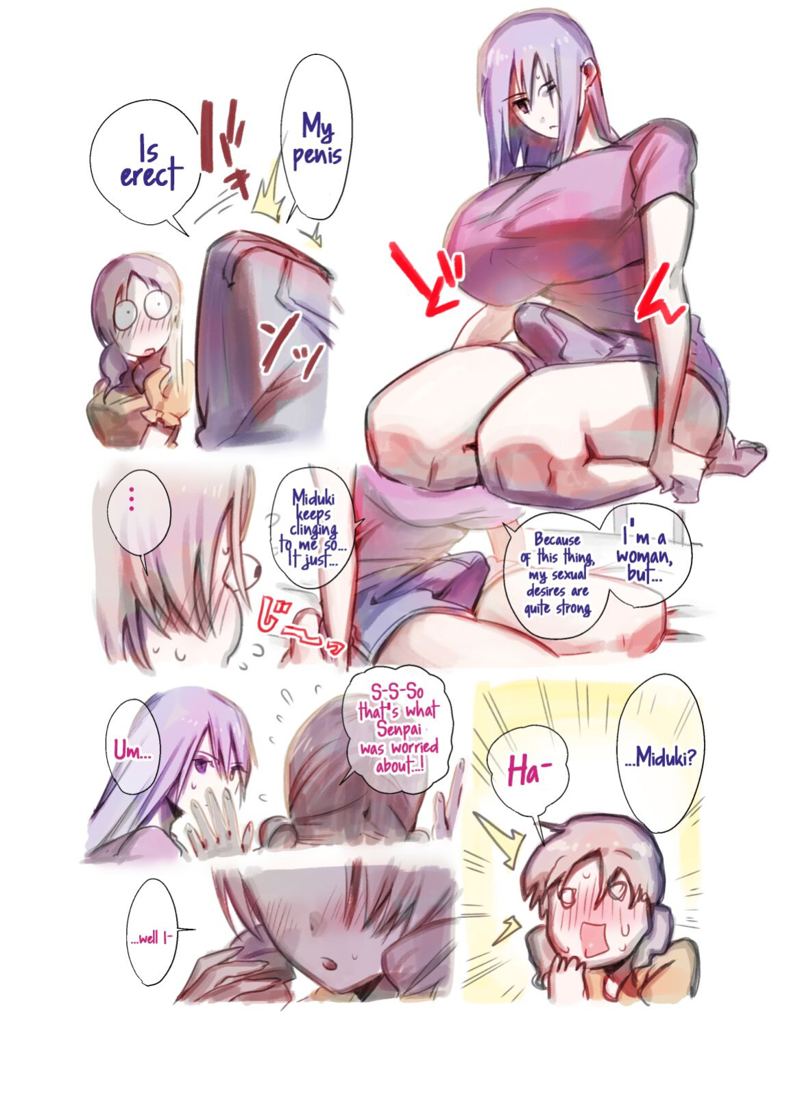 [Tosha Pink (Chimeda)] Daisuki na Senpai ga Futanari datta kedo Mushiro Shiawase desu | My Beloved Senpai is a Futanari!? I'm So Happy! [Mr_Person]