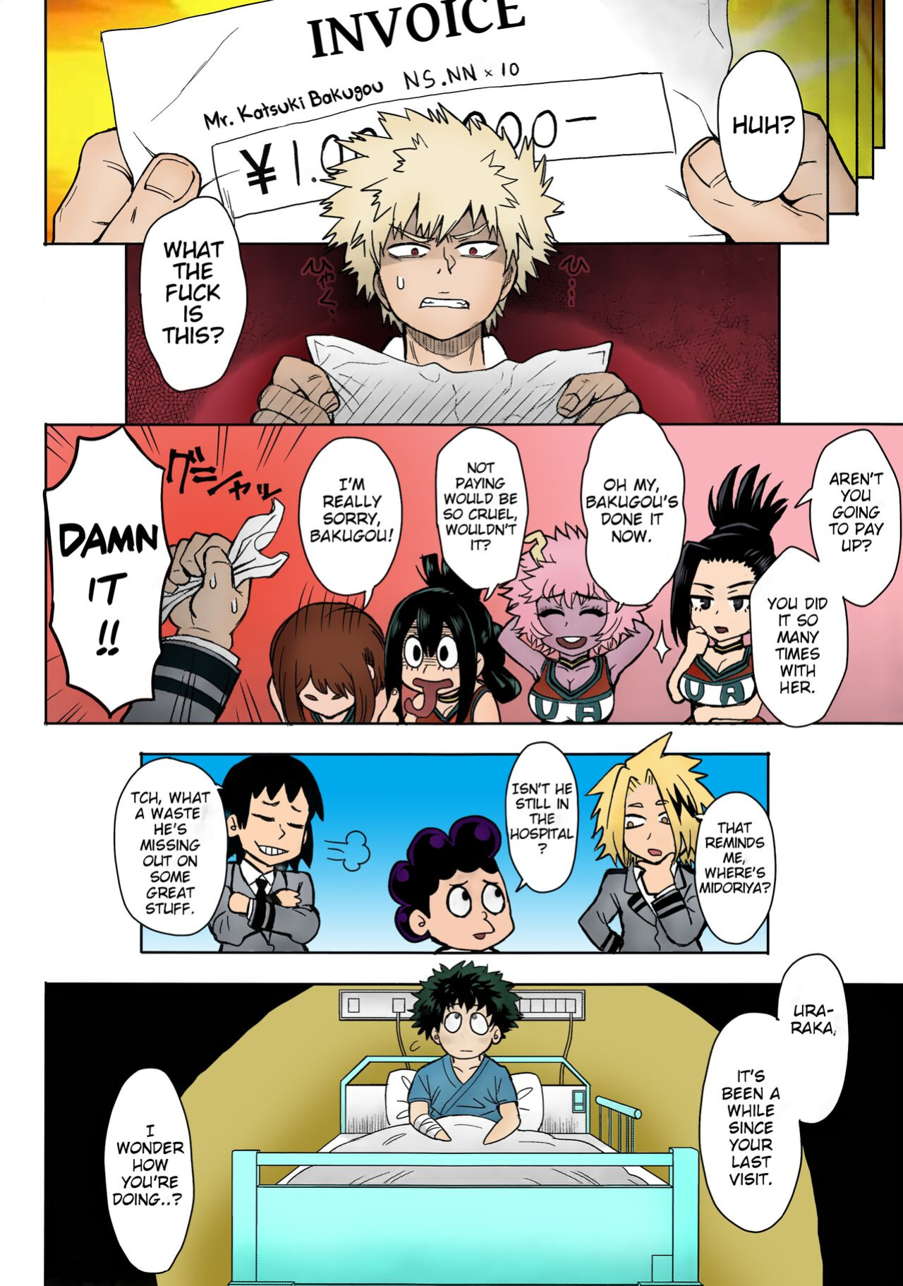(C90) [Eight Beat (Itou Eight)] Uraraka Ura Fuuzoku | Uraraka's Behind-the-Scenes Prostitution (Boku no Hero Academia) [TekColor] [Colorized]