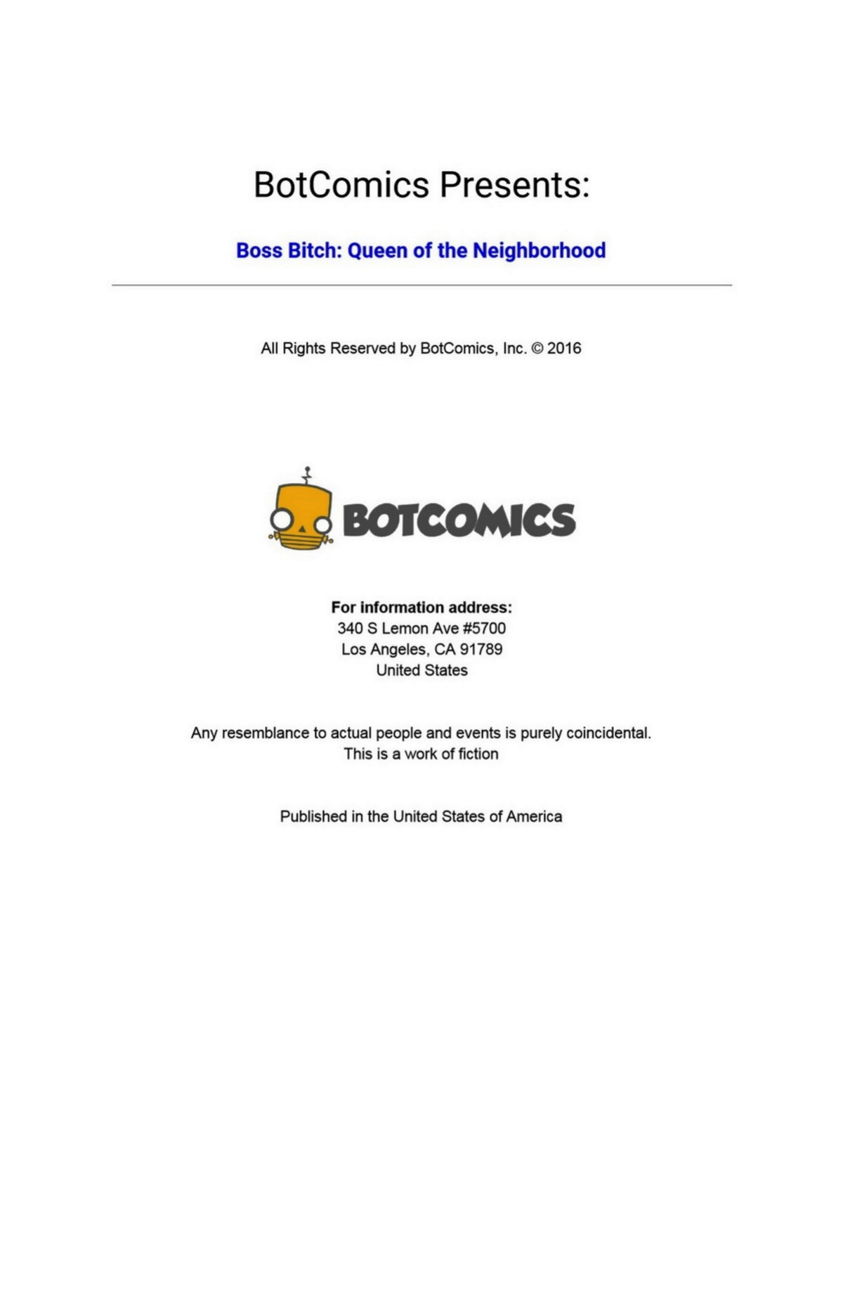 BotComics - Boss Bitch - Queen of the Neighborhood