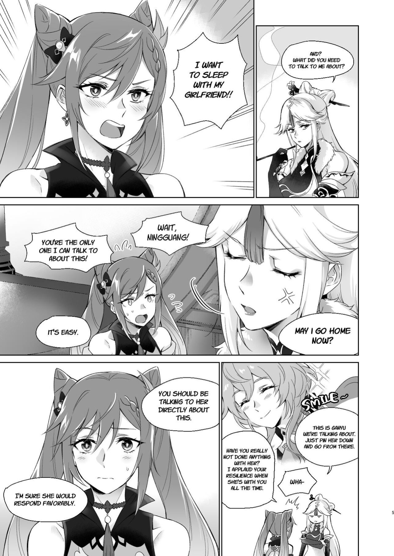 [World of Pure (Negom)] Ganyu to Ecchi ga Shitai! - Sleep with me, Ganyu (Genshin Impact)
