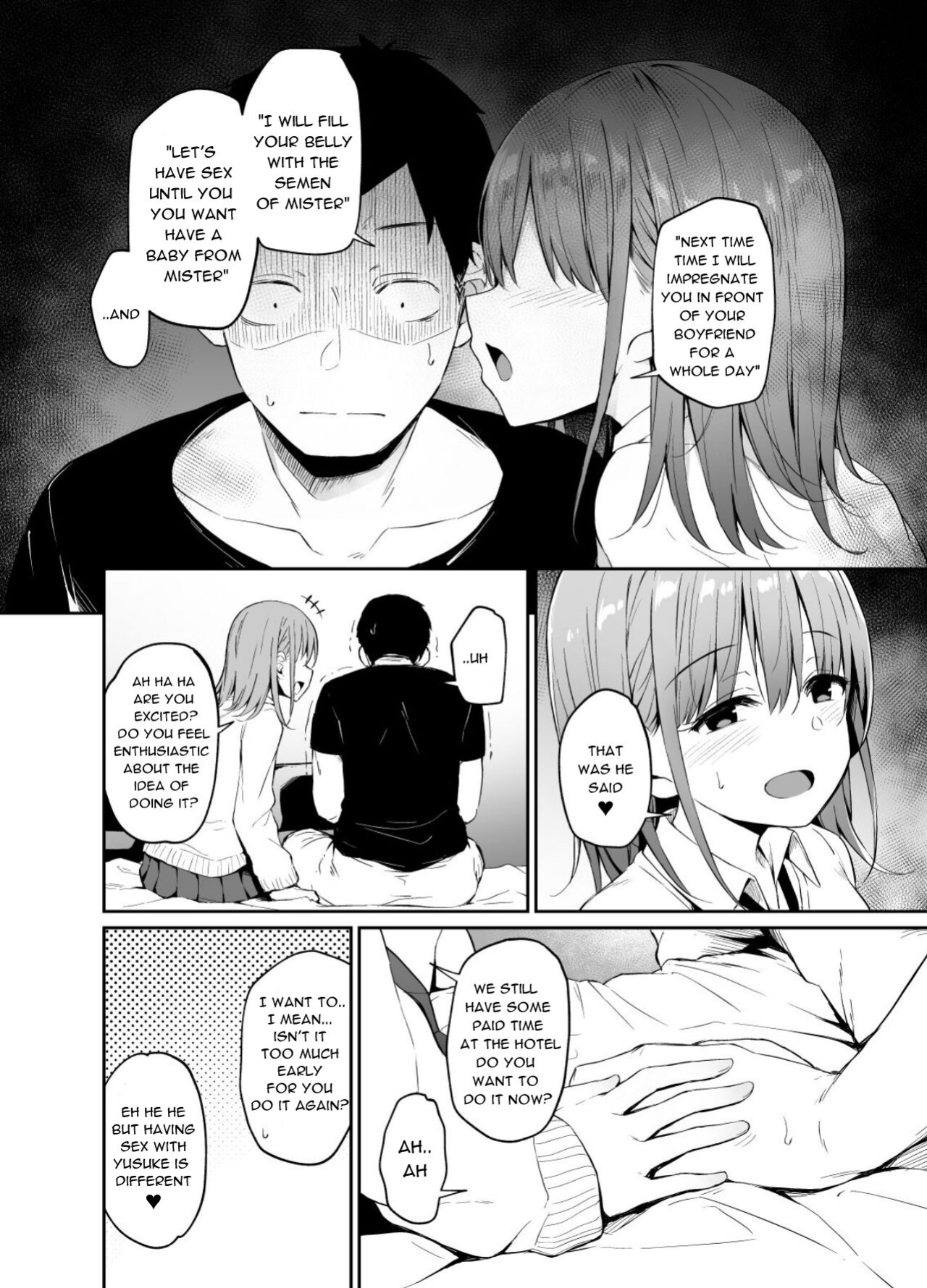 [Hitoi] Enkou Kanojo to Kengakukai | Paid dates with my girlfriend prostitute side-by-side experience