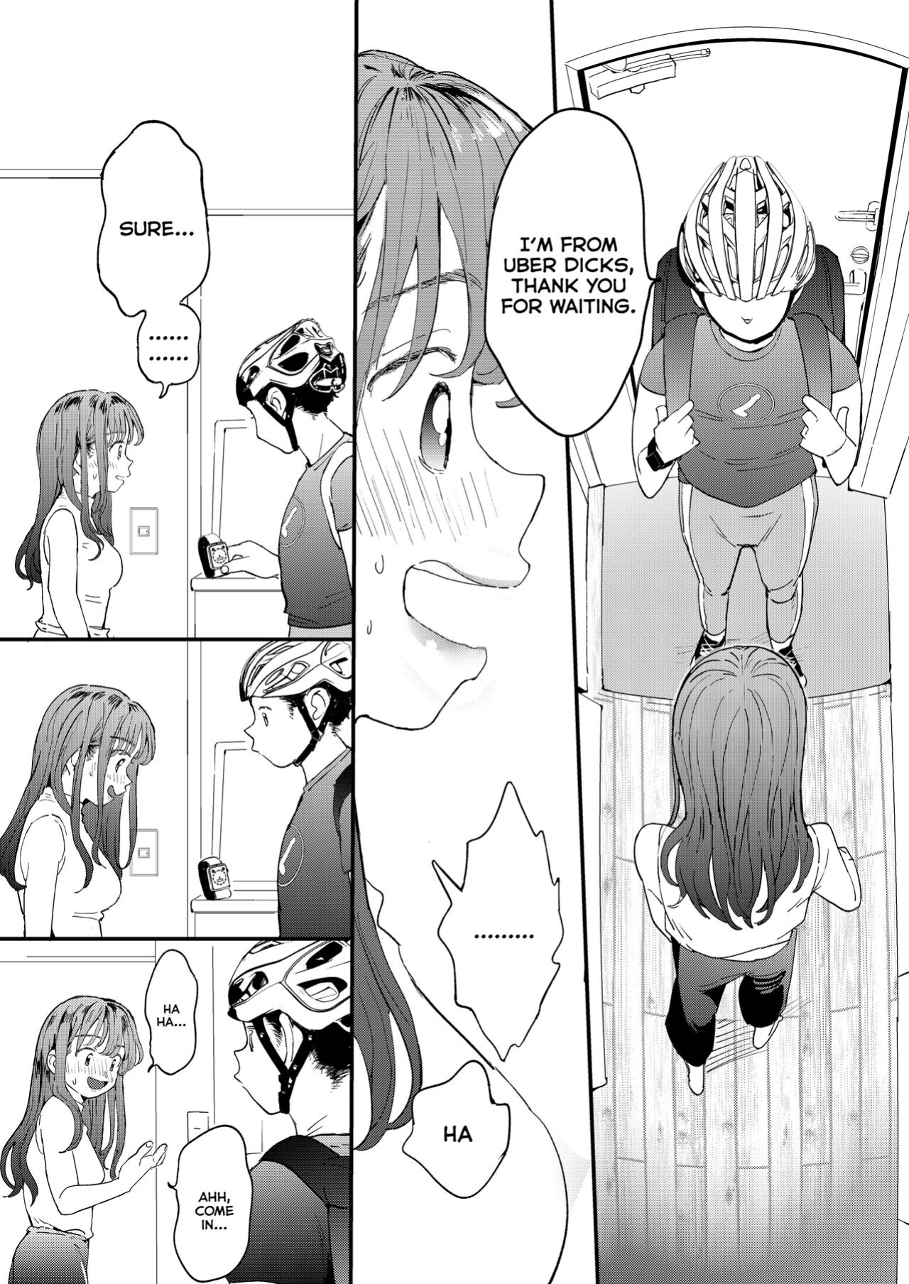 [Denbu Momo] ●●●r Chinko o Tanomitai Onee-san｜The Girl Who Wants to Order Uber Dicks [Nishimaru]
