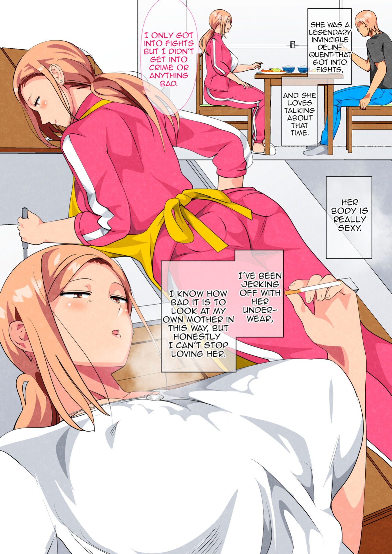 [Circle Spice] Musuko ni Yowami o Nigirareta Motoyan no Haha | Son Found his Former Delinquent Mother's Weakness [Amoskandy]