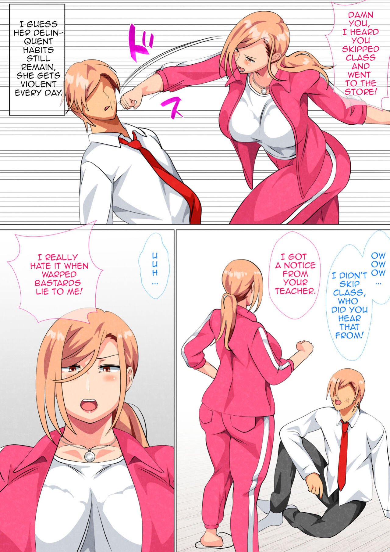 [Circle Spice] Musuko ni Yowami o Nigirareta Motoyan no Haha | Son Found his Former Delinquent Mother's Weakness [Amoskandy]