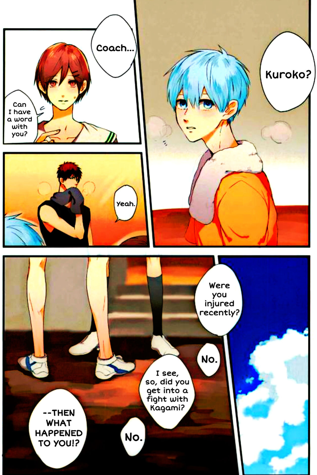(C89) [Fuzai no Yamada (Yumoto)] Kubiwa wa Dare no Te ni | Whose Hand Pulls the Collar? (Fuzai no Yamada Sairokushuu Ni) (Kuroko no Basuke) [SpookyLatte]