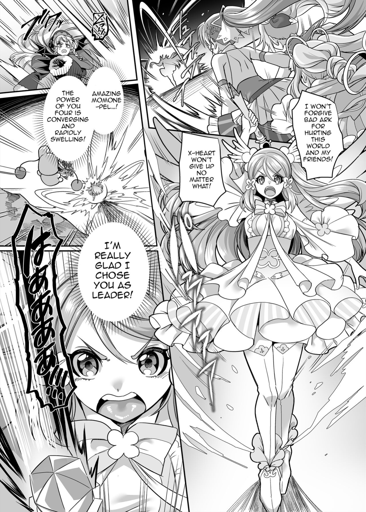 [Hawk Bit (Kouji)] Henshin Heroine Team no Yuukan de Nakama Omoi de Zettai Makenai Pink [Jormungandr]
