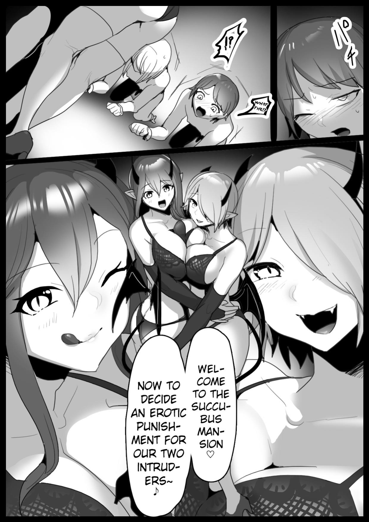 [Permission (Toppogi)] Sakubatsu ~Succubus Shimai ni Kachiku ni sarete Ochinchin o Shiborasechau Ohanashi~ | Sakubatsu ~Turned into Livestock and Getting our Penises Milked by Succubus Sisters~ (Pangean)