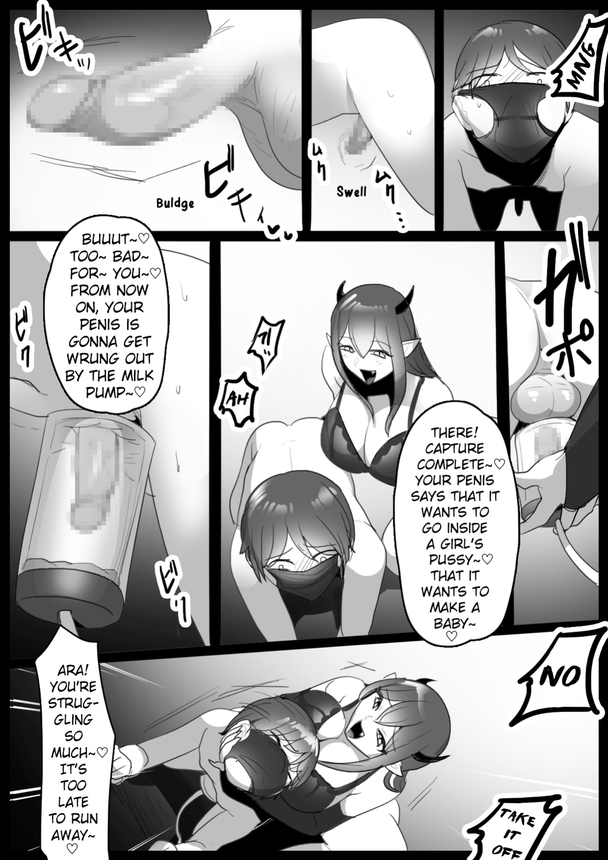 [Permission (Toppogi)] Sakubatsu ~Succubus Shimai ni Kachiku ni sarete Ochinchin o Shiborasechau Ohanashi~ | Sakubatsu ~Turned into Livestock and Getting our Penises Milked by Succubus Sisters~ (Pangean)