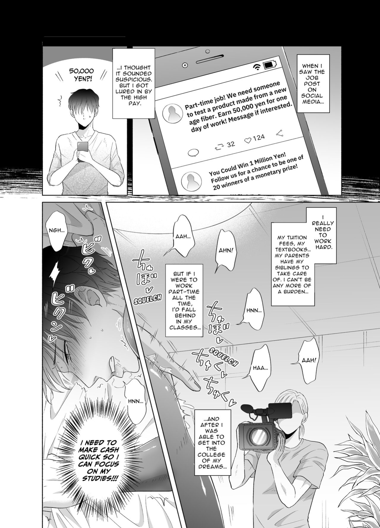 [Kanraitei (Beniko)] Kugakusei Touma-kun no Grey na Beit | Toma's Questionable Part-time Job [Tensei Works, Levy]