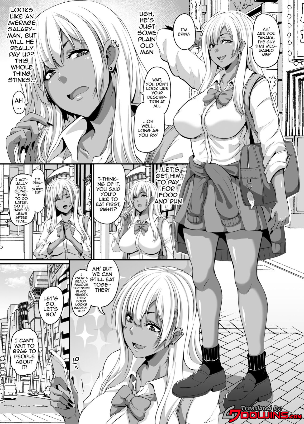 [Tiramisu Tart (Kazuhiro)] Papa Katsu Gyaru to Kimeseku kara no Ran Pako | A Sugar Daddy And The Gyaru Girls He Pays To Have An Orgy With Him