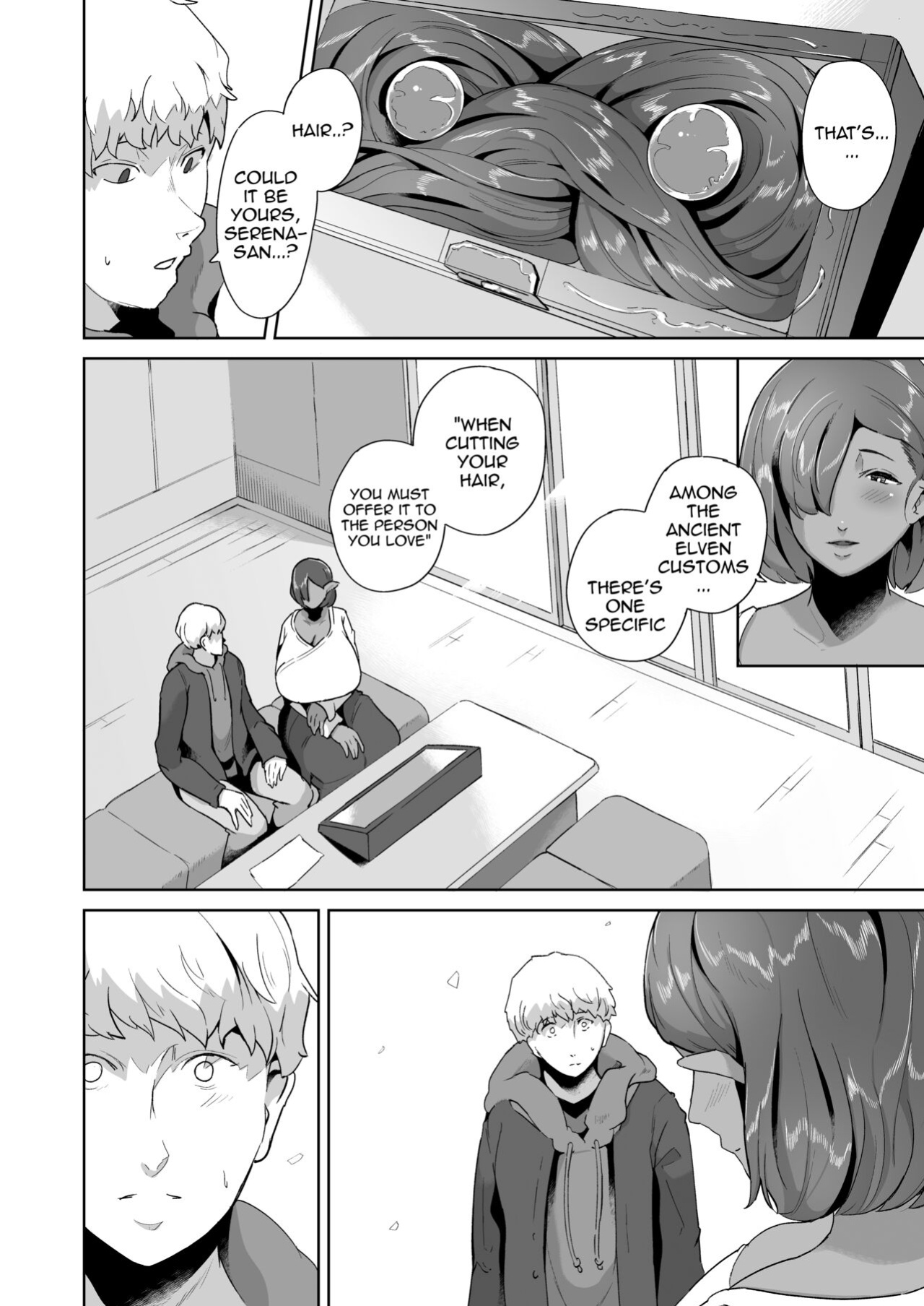 [Noumusai (Miyashiro Yousuke)] Mucchiri Dekachichi Dark Elf no Oba-san to Icha Love Fudeoroshi Seikatsu
