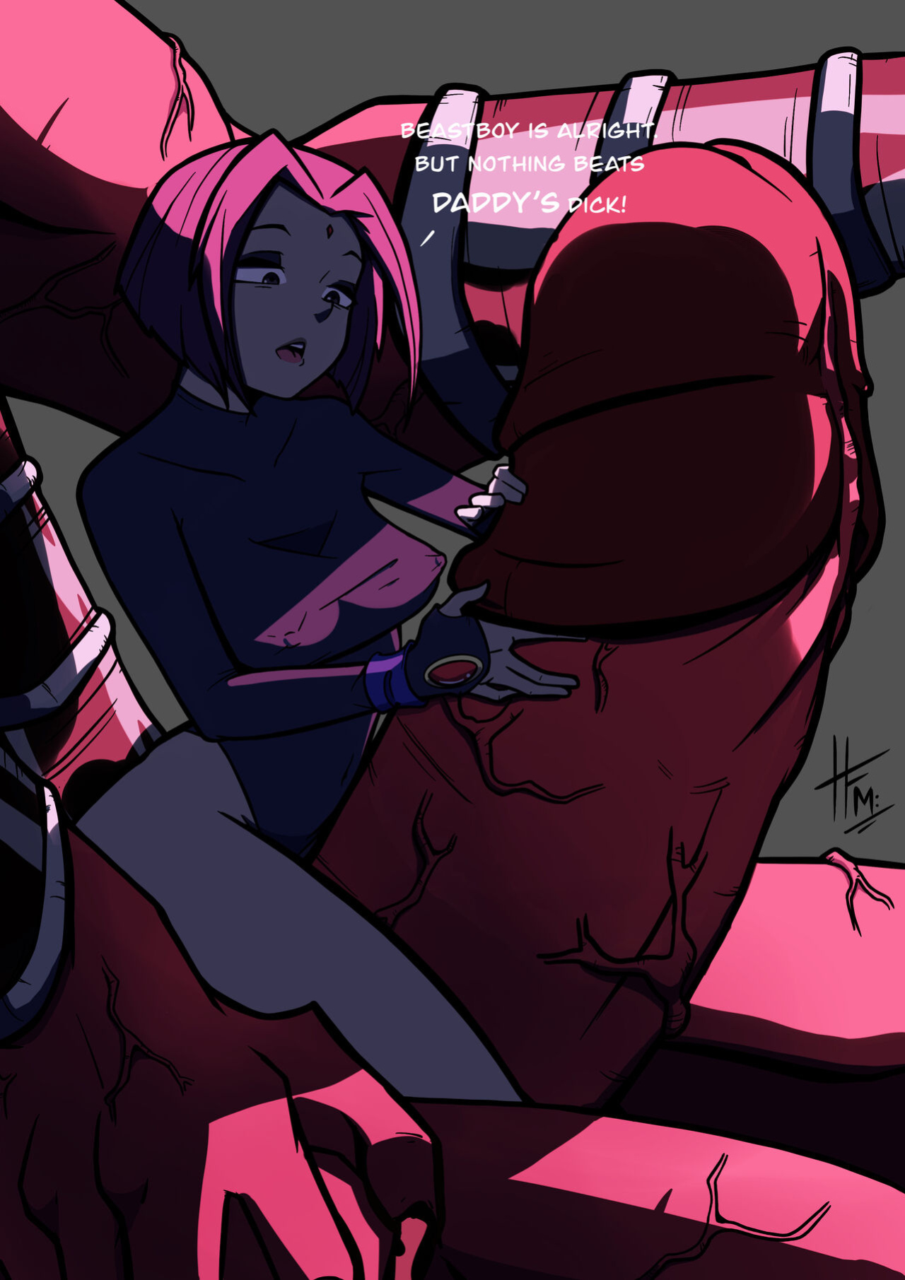 [TreatArtStudios (HFM)] Raven and Daddy (Teen Titans)