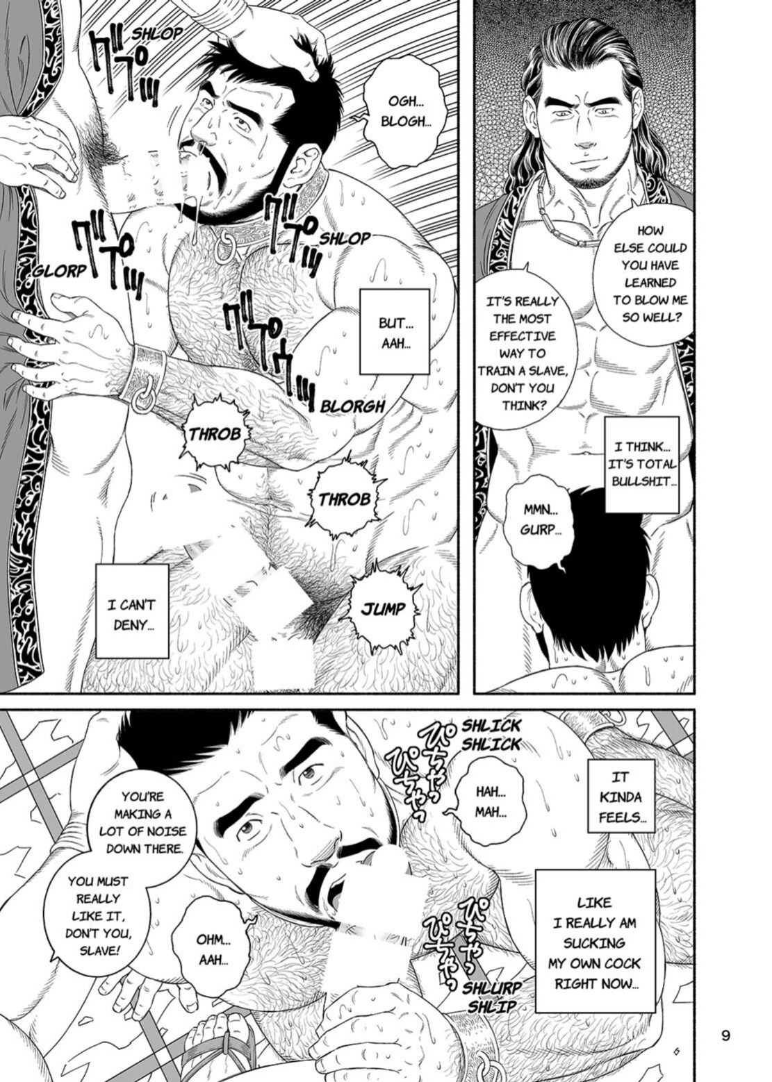 [Bear's Cave (Tagame Gengoroh)] Jubaku no Seiyatsu Noroiteki Kuchi Kou Choukyou Roku - Khoz, The Spellbound Slave Magical Oral and Anal Training