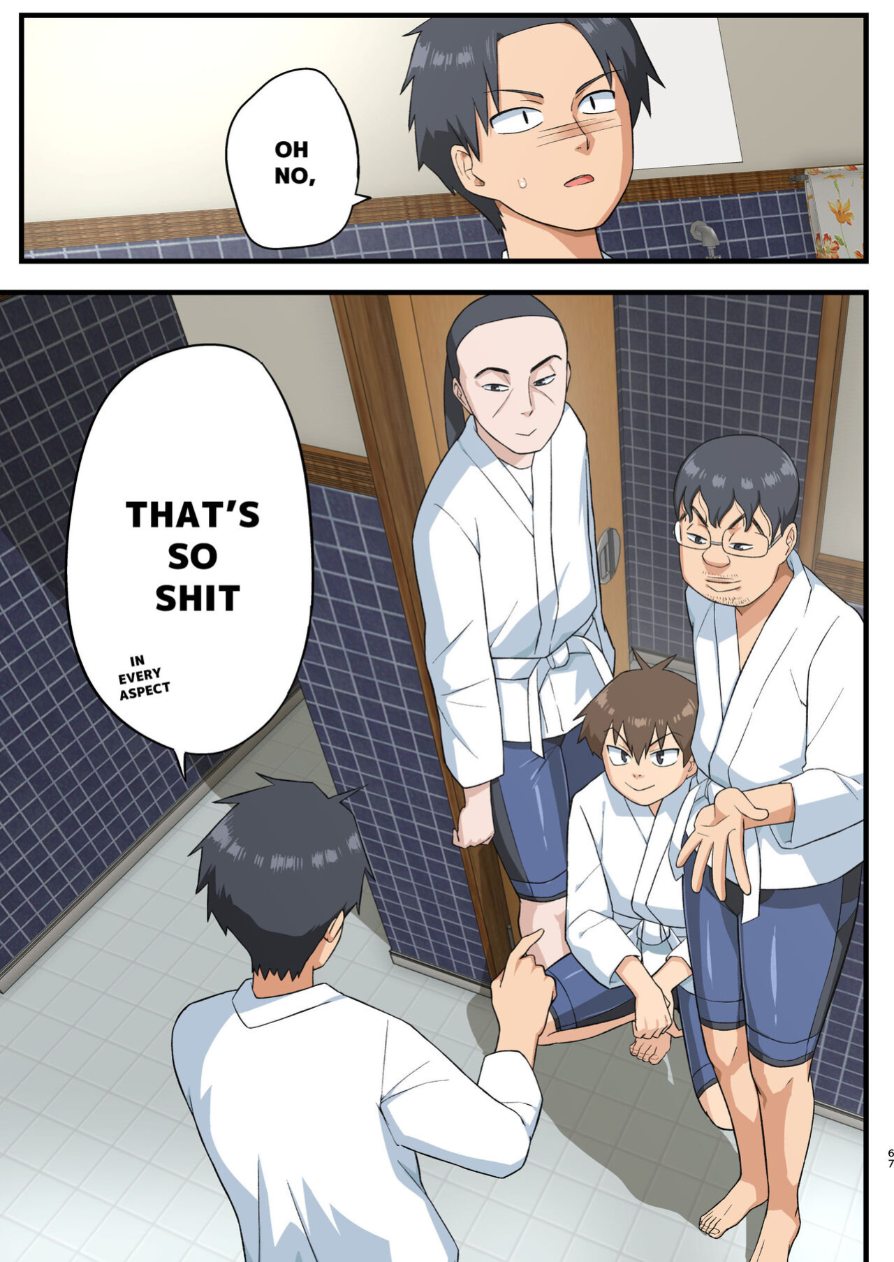 [OTOREKO (Toilet Komoru)] Tatakae! Yoshimura-san! 1 ~Otoko wa Full Bokki Oazuke NTR~ - FIGHT! YOSHIMURA-SAN! 1 - man with full erection on hold