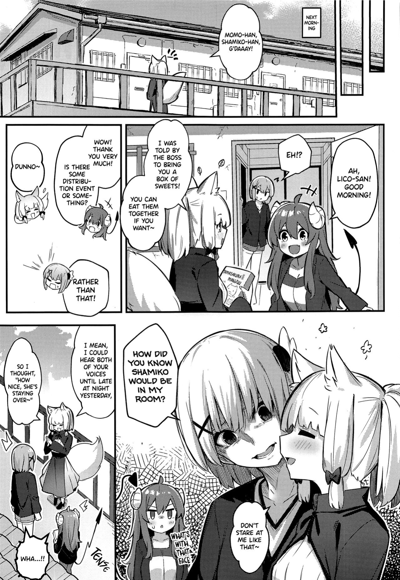 (Natsu no Doujinsai 2022) [Bochi Bochi no Ki (Borusiti)] Momo-chan Yamiochi Shita!? (Machikado Mazoku) [Scanderp Showlations]