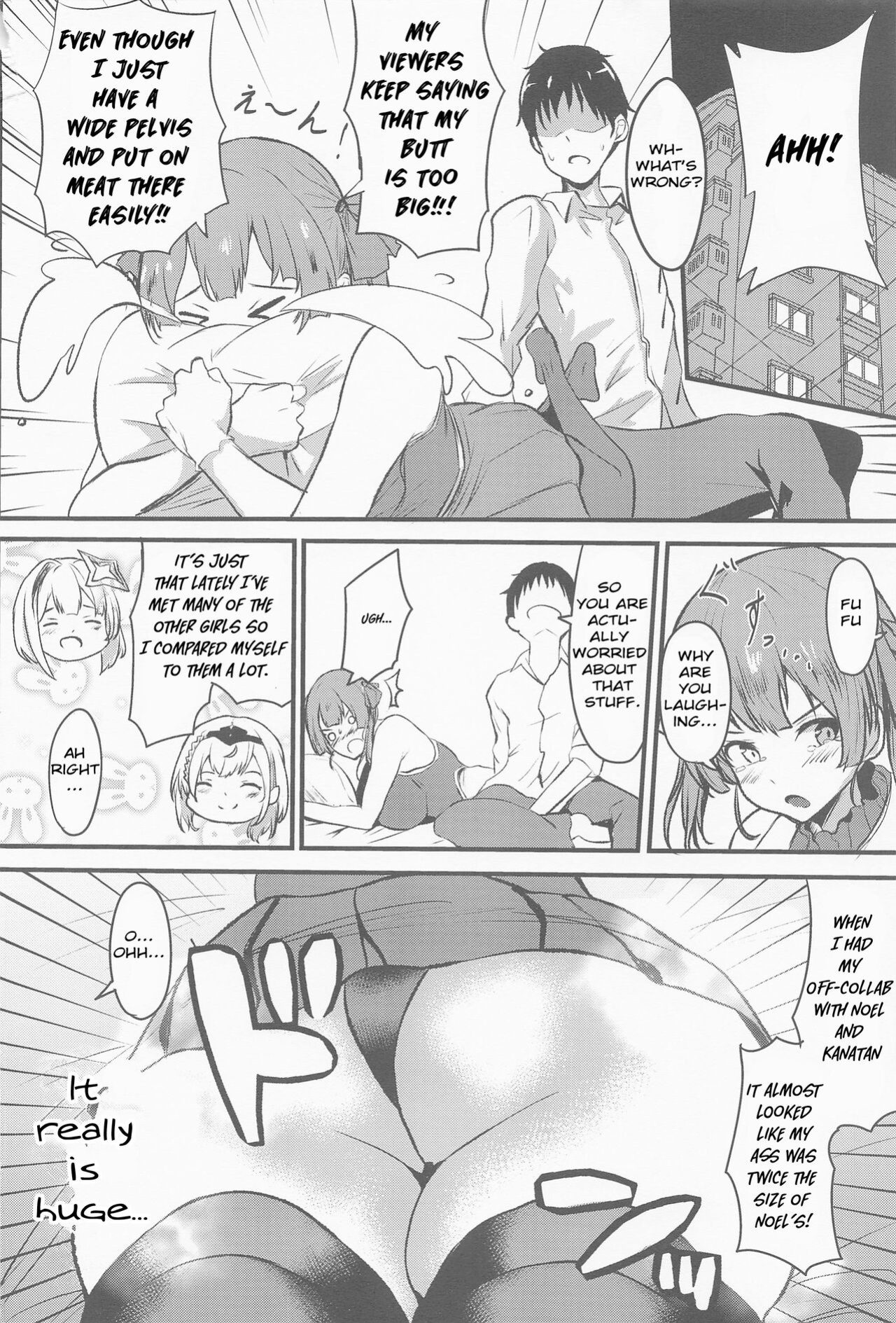 (Holoket 5th) [Mugen Karaage (Agachi)] Senchou no Oshiri LOVE... (Houshou Marine)