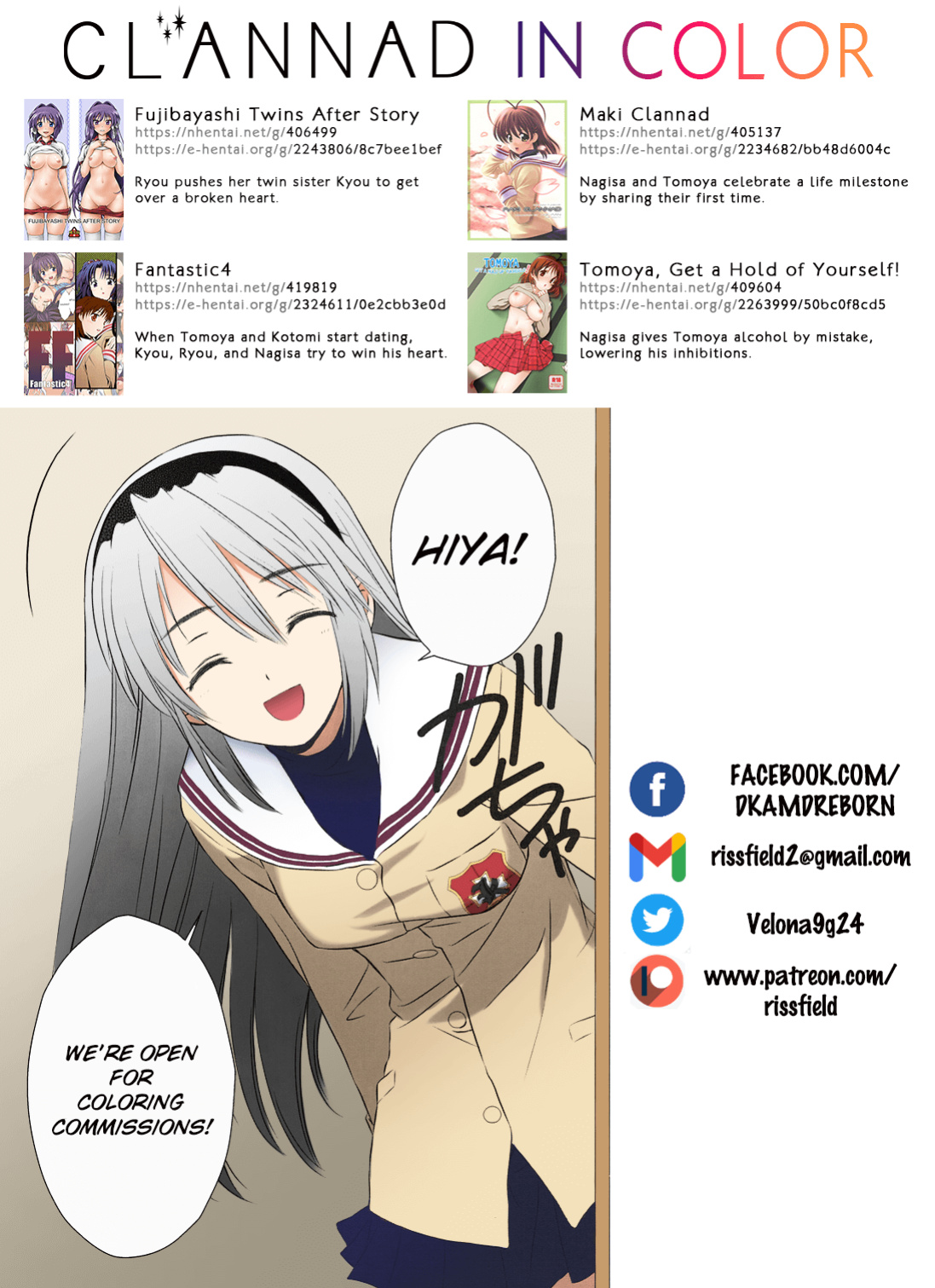 (C66) [SLIME INN (Hayashiya Daizaemon)] Bishow-Kazoku | Smile Family (Clannad) [Awesome Sauce] [SPDSD] [Colorized]