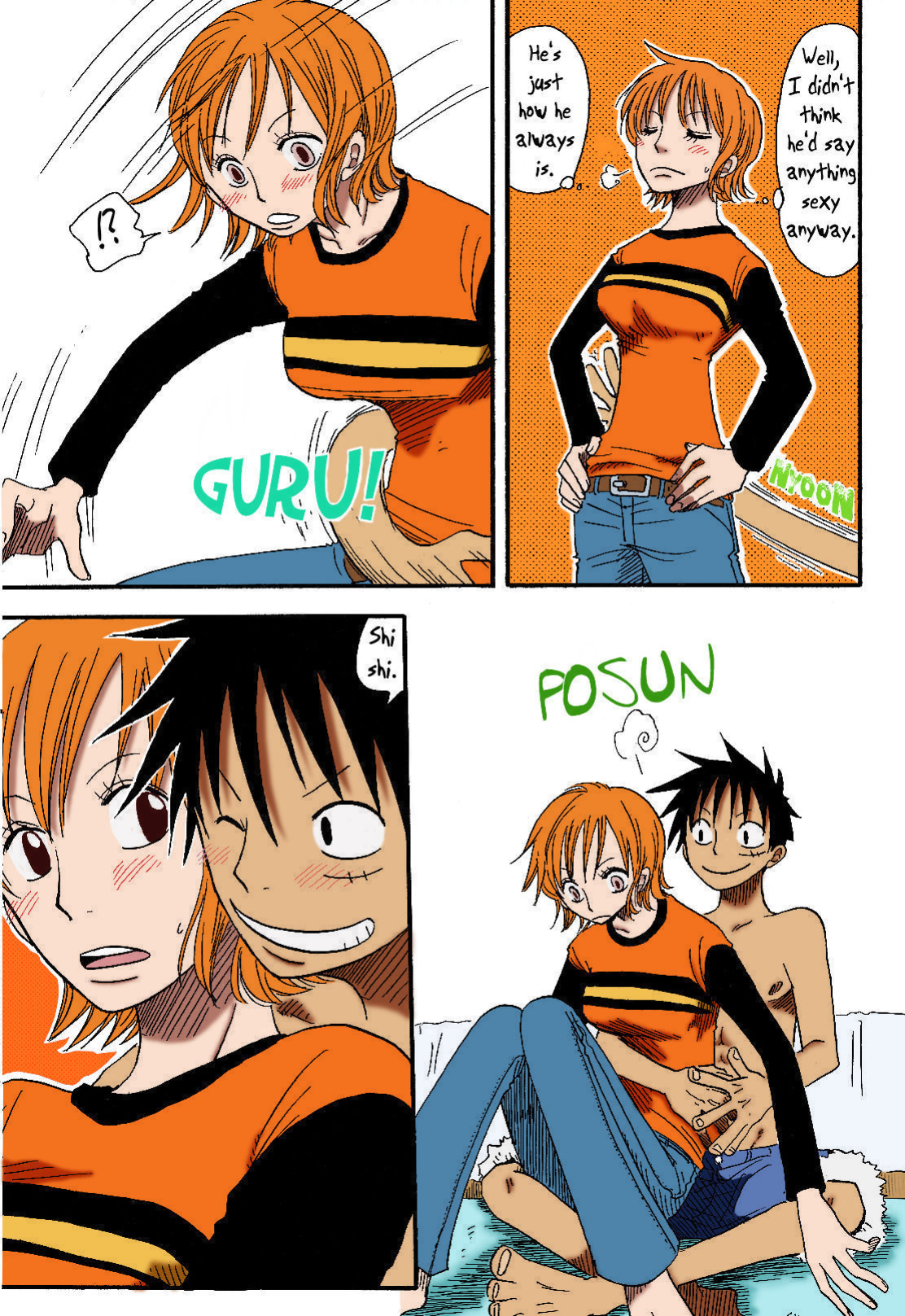 [CHANNEL KING (Fujisaki Kazuko)] Dakishimetara Kiss o Shiyou. (One Piece) [Colorized]