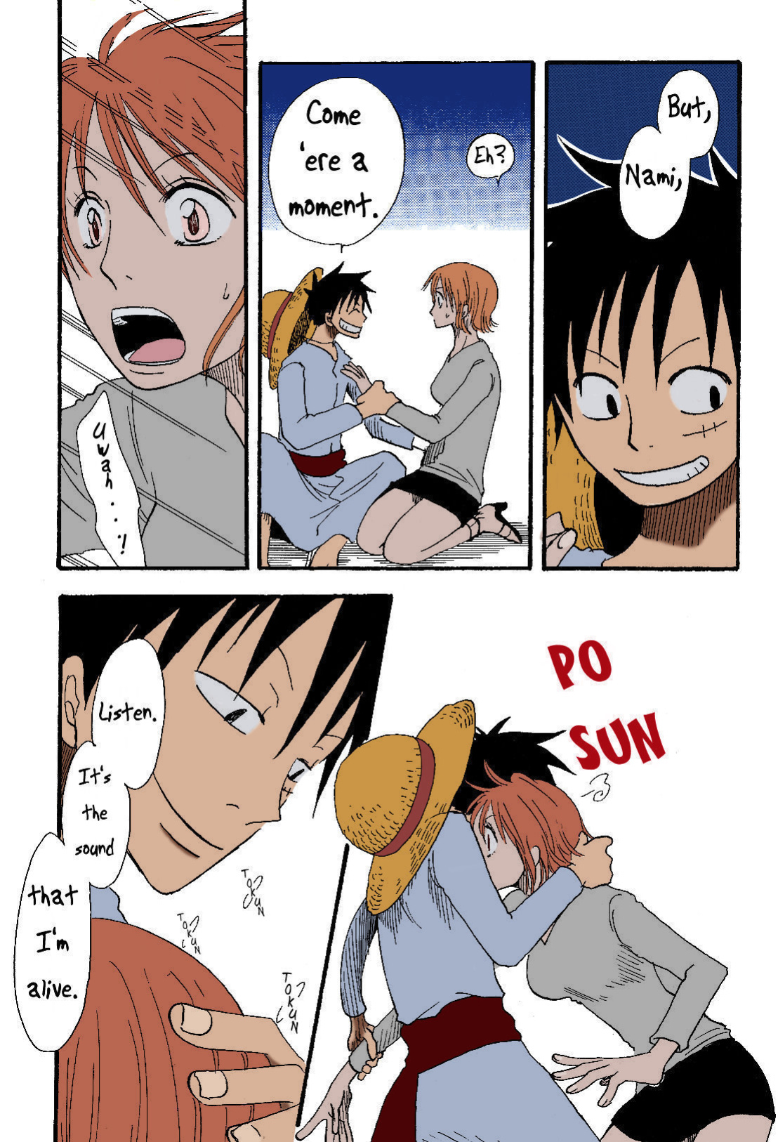 [CHANNEL KING (Fujisaki Kazuko)] Dakishimetara Kiss o Shiyou. (One Piece) [Colorized]
