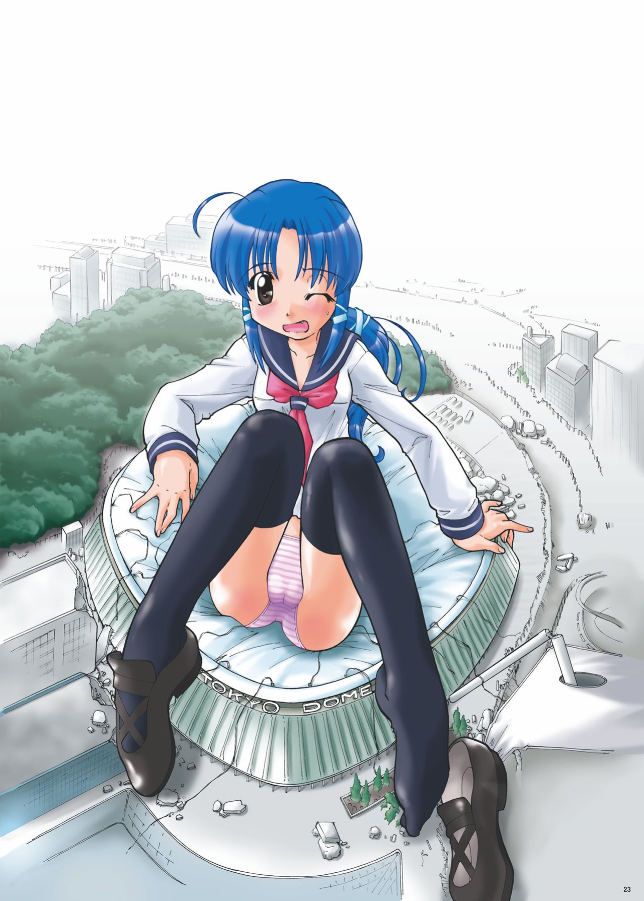 (C81) [Ashurame Gajoh (Manzi_SS, Shirousagi, etc)] Kairiki Kyodai Musume | Superhuman Strength Giantess (Various)