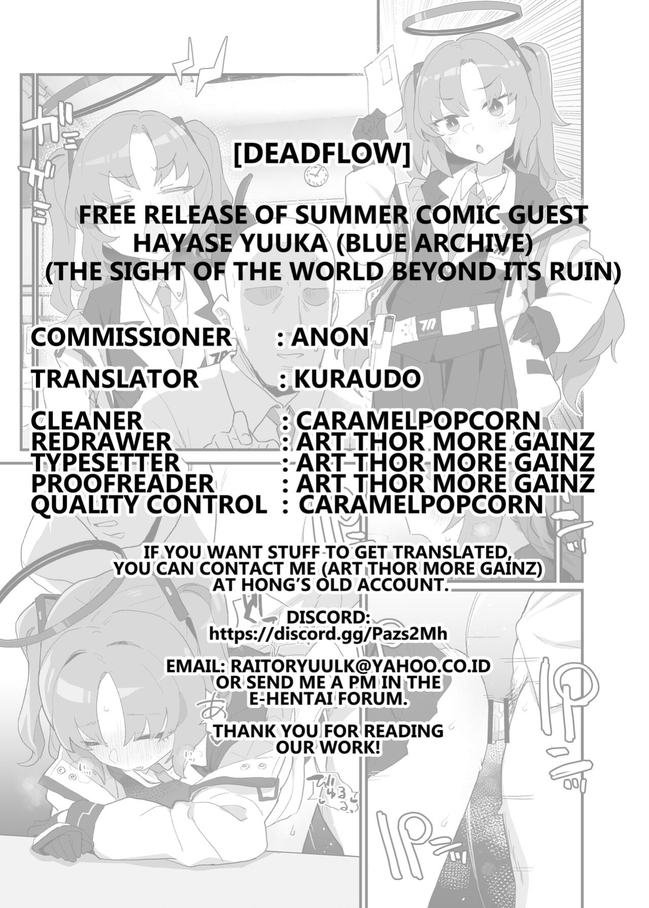 [deadflow] Gemukaihatsubuha shuryo shimashita gesuto manga (Blue Archive) [Kuraudo]