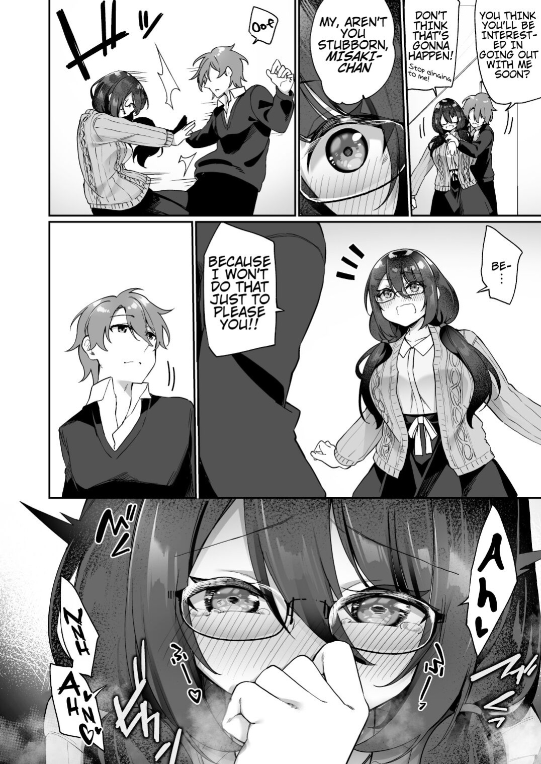 [Amuai Okashi Seisakusho (Kanmuri)] I Switched Bodies with my Large-Breasted Yandere Junior Who is Aroused Just by Hearing the Sound of My Voice! [Round Circle Translation Group]