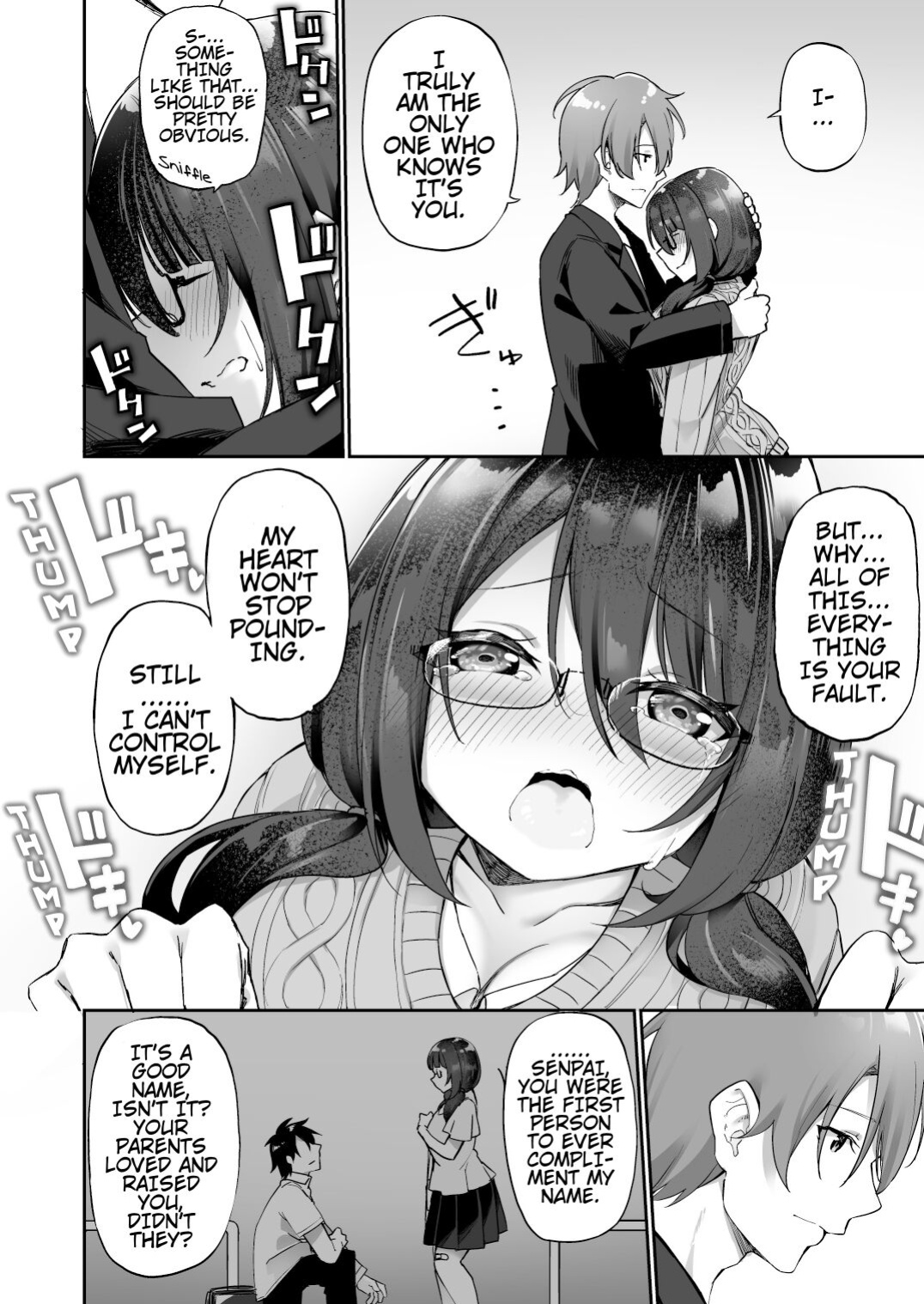 [Amuai Okashi Seisakusho (Kanmuri)] I Switched Bodies with my Large-Breasted Yandere Junior Who is Aroused Just by Hearing the Sound of My Voice! [Round Circle Translation Group]