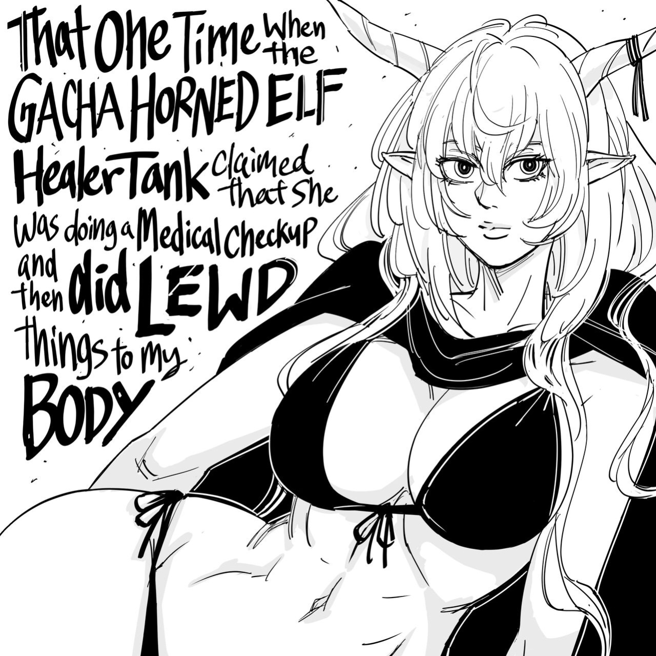 [BB (Baalbuddy) That One Time When the GACHA HORNED ELF Healer Tank claimed that She was doing a Medical Checkup and then did LEWD things to my BODY (Arknights)