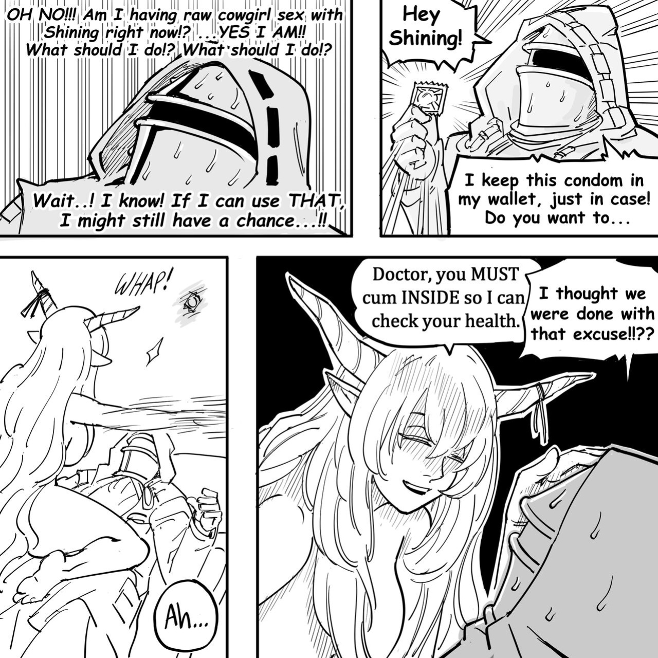 [BB (Baalbuddy) That One Time When the GACHA HORNED ELF Healer Tank claimed that She was doing a Medical Checkup and then did LEWD things to my BODY (Arknights)