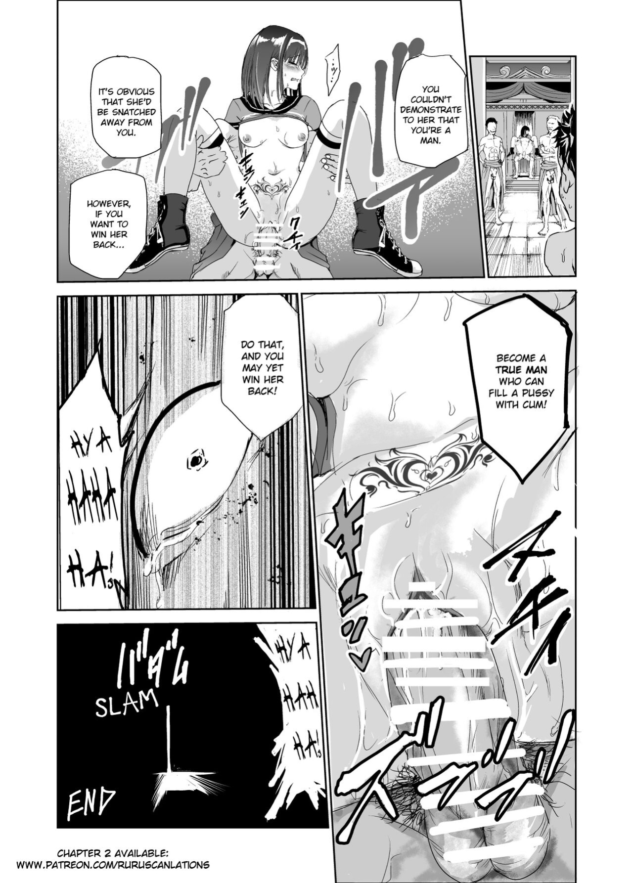 [Raid Socks (Tricky)] Tsuyagari Mura 1 ~Kareshi o Mamoru Tame Hikyou no Mura de Kyousei Gohoushi & NTR Sex~ [RuruScanlations]