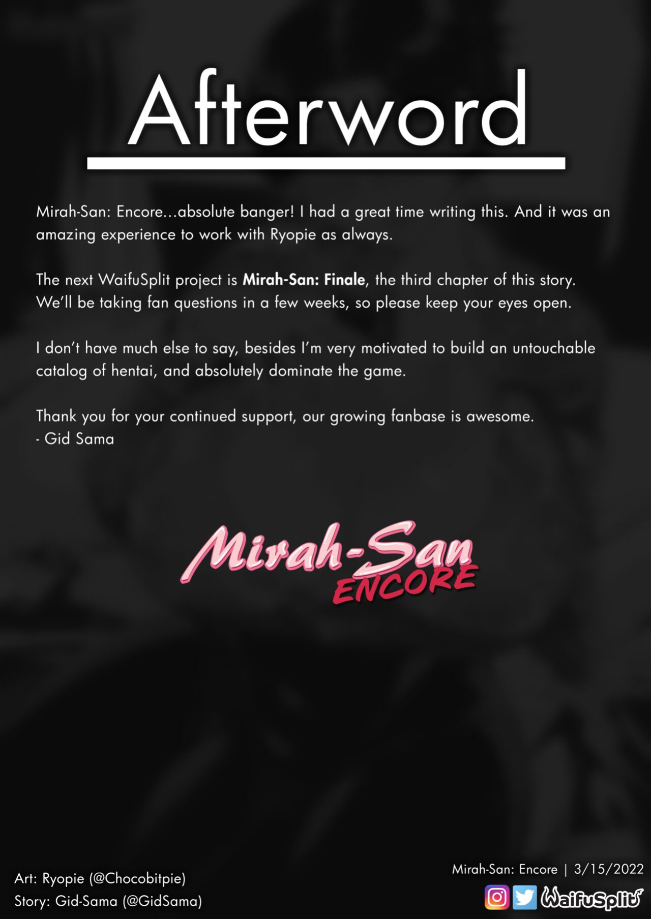 [WaifuSplit] (Ryopie) Mirah-San Encore