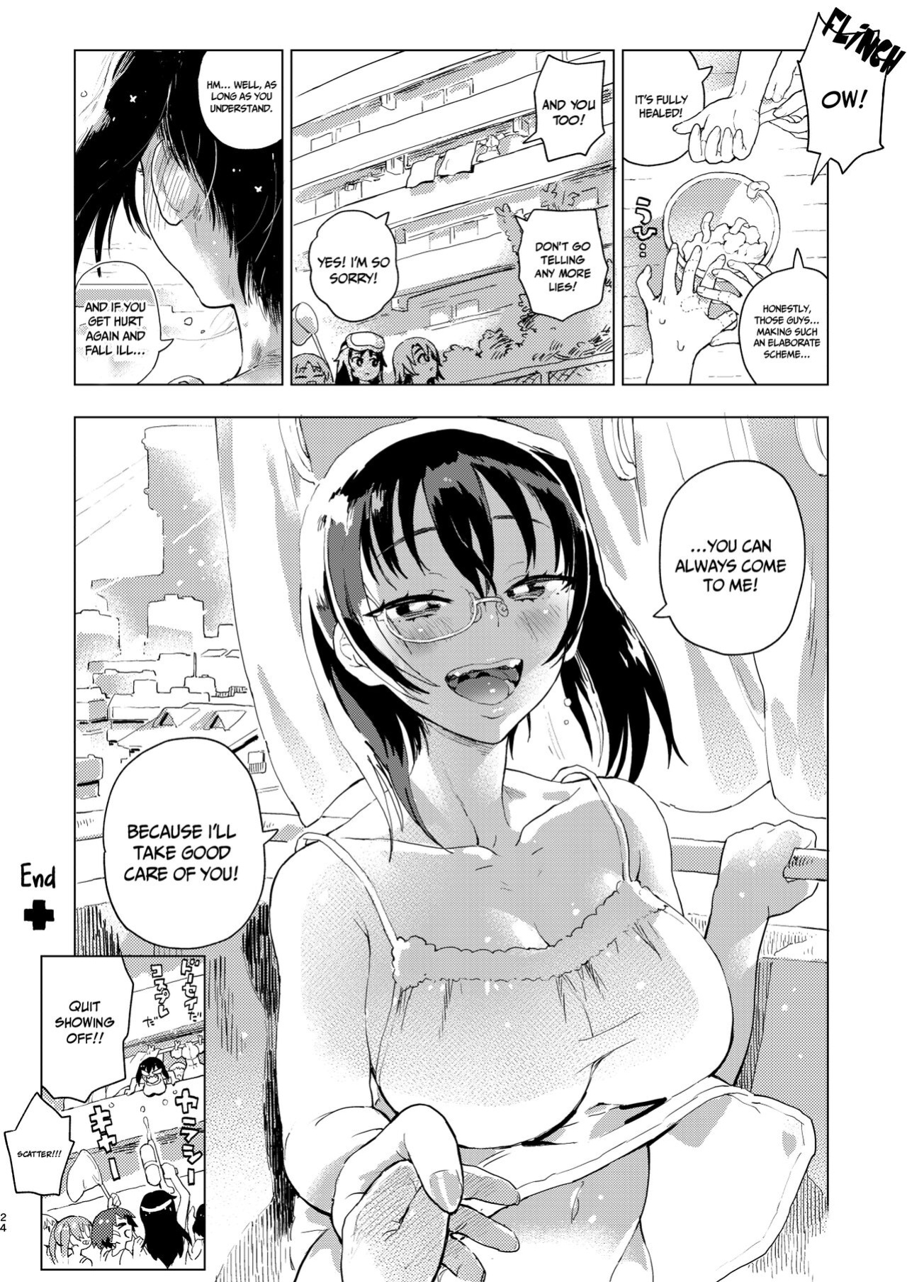 [Norinko] Kawashima Nurse no Dotabata Oteate Daisakusen! | Nurse Kawashima's Great Clumsy Treatment Plan (Girls und Panzer)