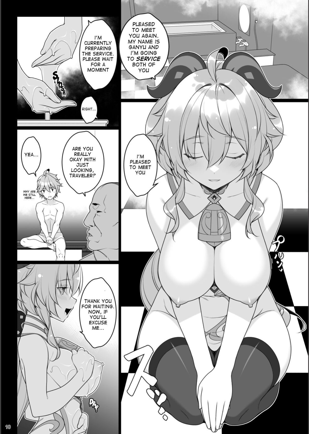 [Yuusha-sama Go-ikkou (Nemigi Tsukasa)] Gokuraku Kikou Ni (Genshin Impact) [Studi Persangean]