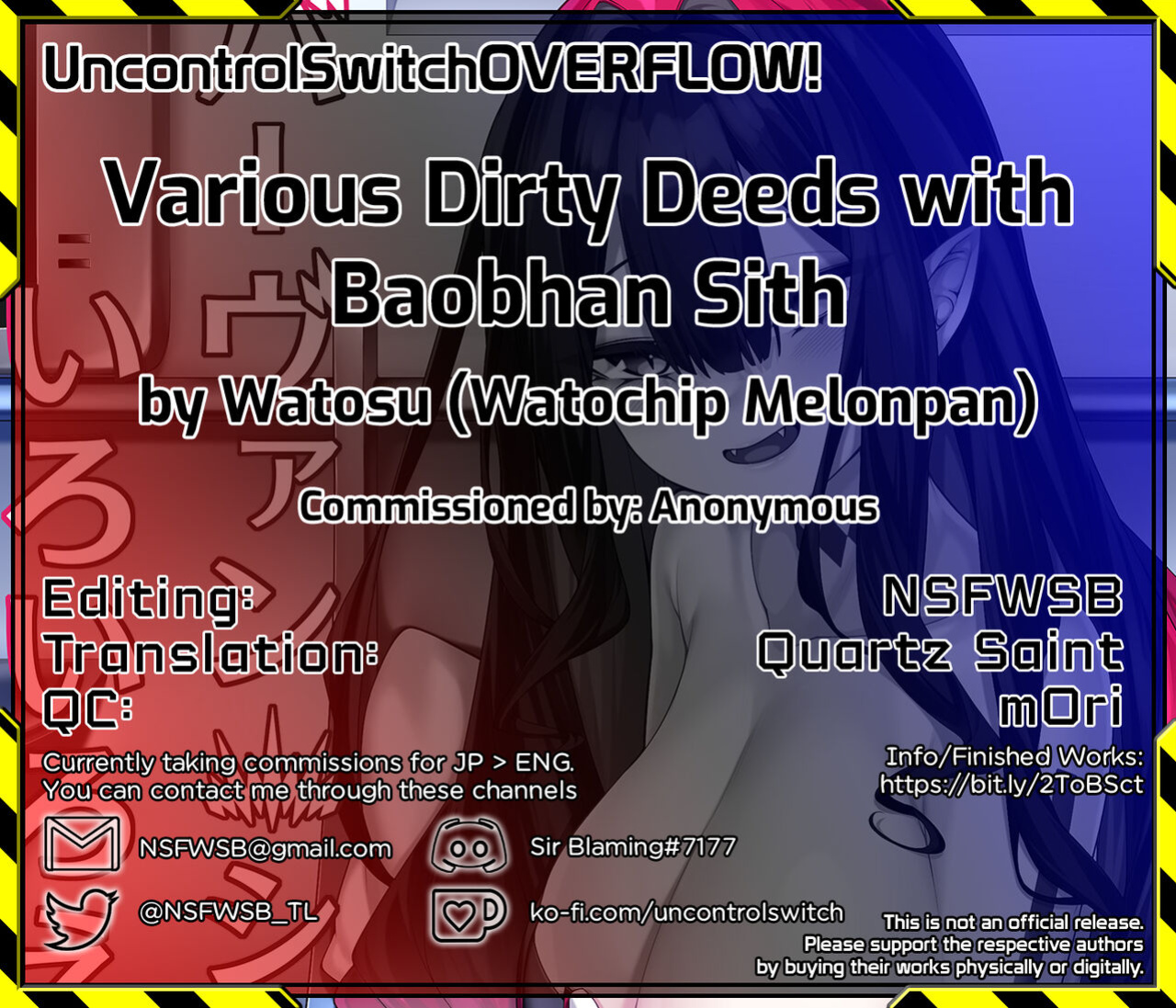 [Watochip Melonpan (Watosu)] Baobhan Sith to Iroiro Ecchi Hon | Various Dirty Deeds with Baobhan Sith (Fate/Grand Order) [UncontrolSwitchOverflow]