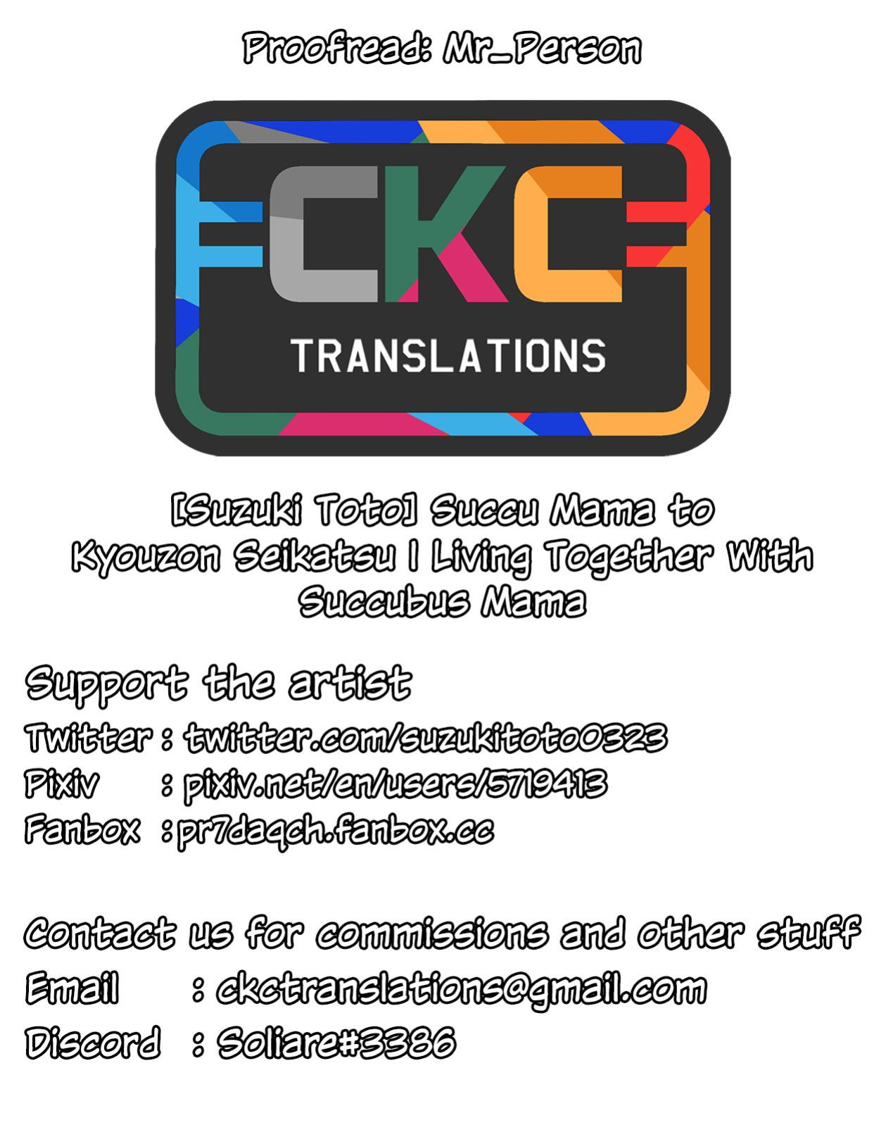 [Suzuki Toto] Succu Mama to Kyouzon Seikatsu | Living Together With Succubus Mama =CKC=