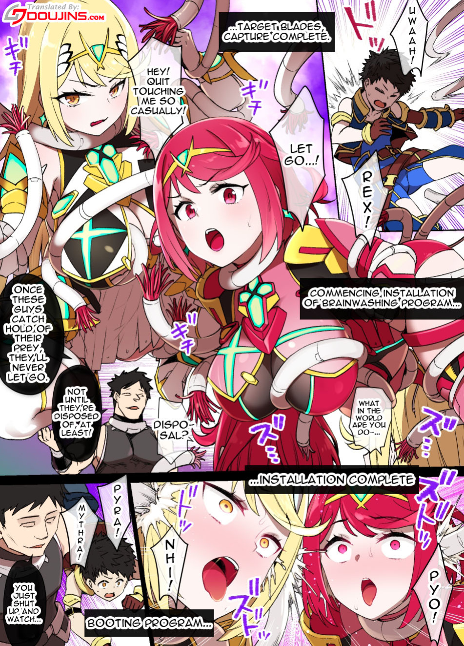 [Kusayarou] Homura & Hikari Sennou NTR Manga 14P | Homura & Hikari Brainwashing NTR (Xenoblade 2)