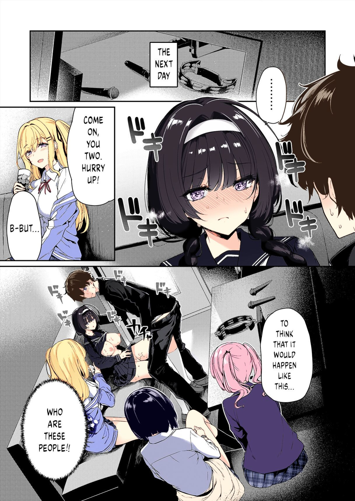 [Bottle Ship Bottler (Kazakura)] InCha Couple ga You Gal-tachi to SEX Training Suru Hanashi {akanameTL} [Colorized]