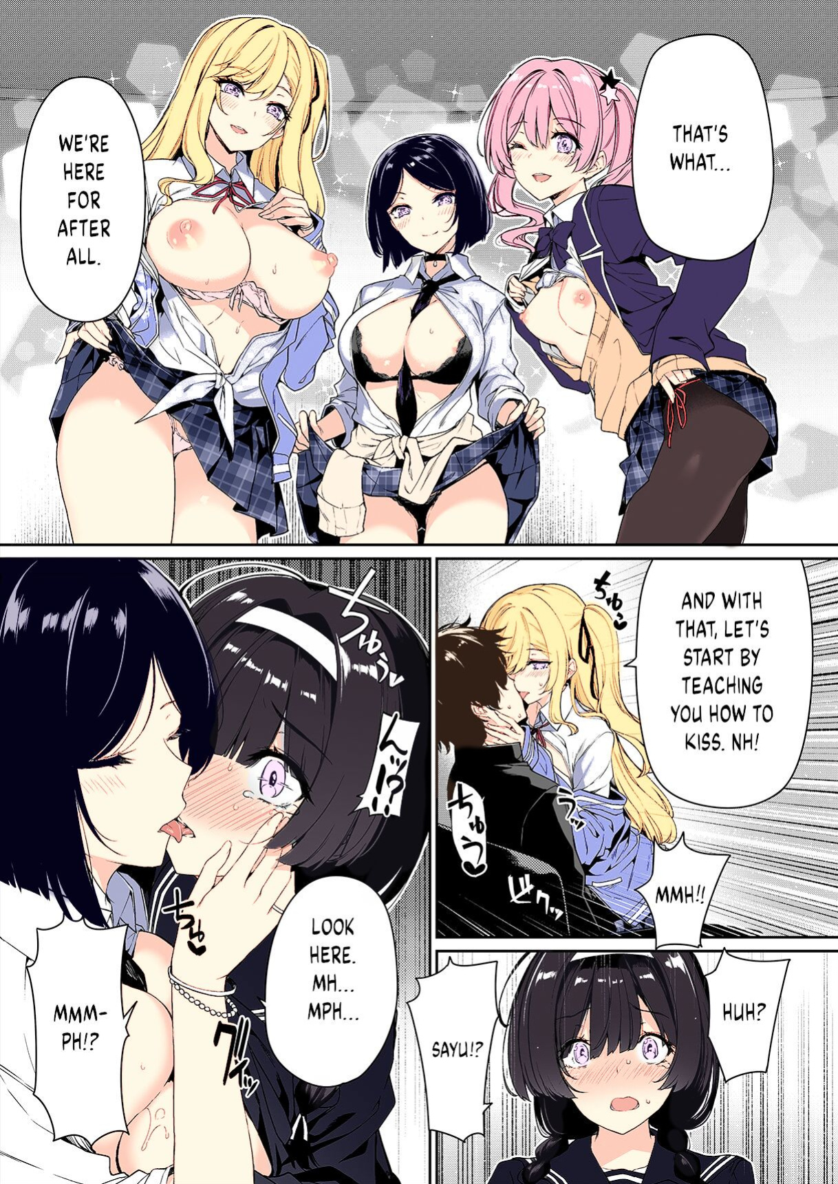 [Bottle Ship Bottler (Kazakura)] InCha Couple ga You Gal-tachi to SEX Training Suru Hanashi {akanameTL} [Colorized]