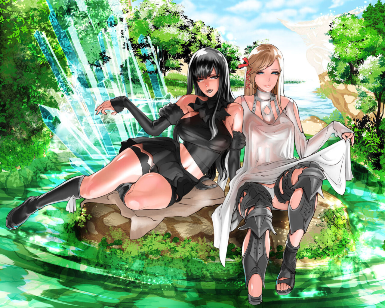 [Nikumansho] FutaRaid Zeroshiki - Kuro Gal VS Shiro Gal | FutaRaid Zeroshiki - The Girl In Black vs The Girl In White (Final Fantasy XIV)