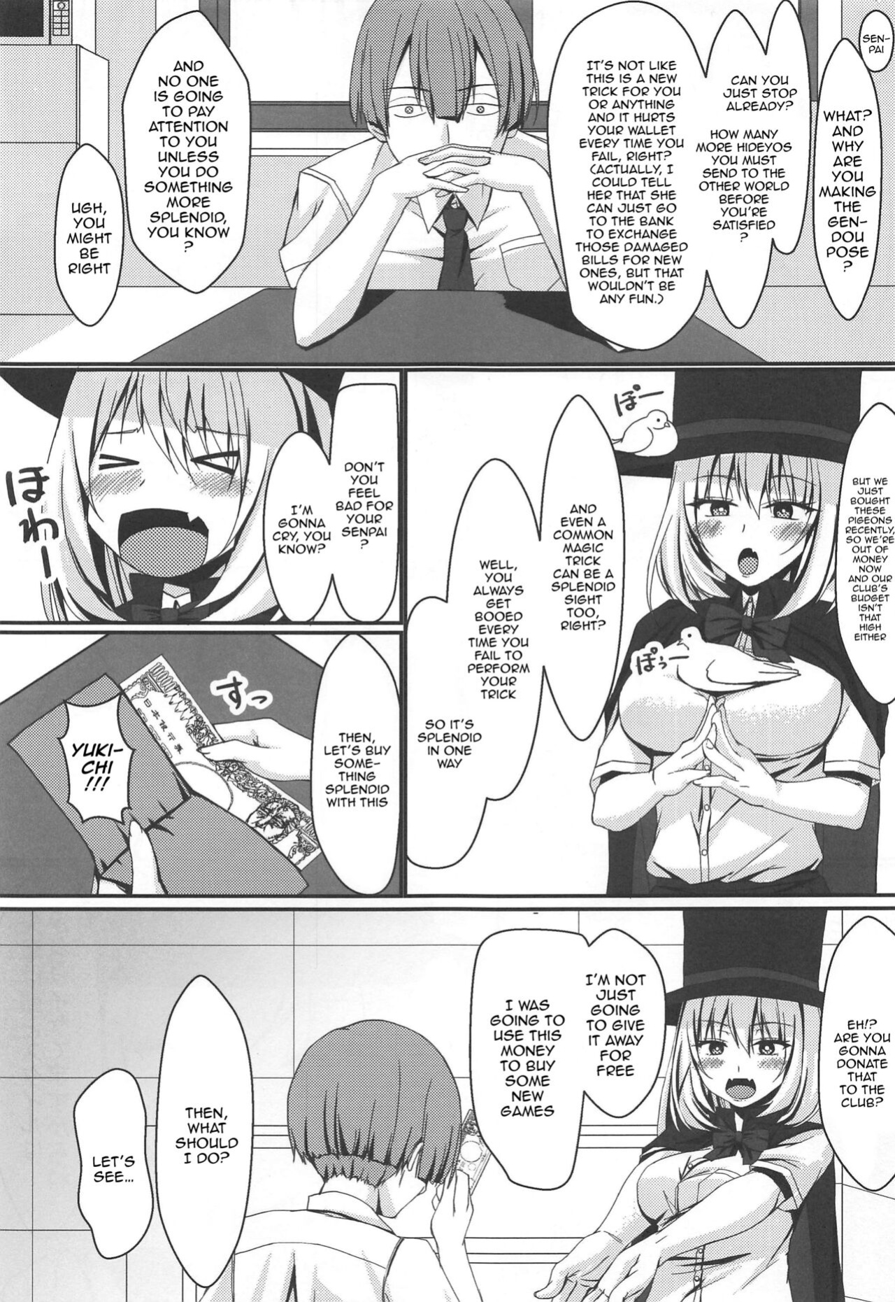[Jinsei Saigo no Asobi. (Sakura Ryota)] Buhi o Kasegu Senpai! | Earn That Club Money Senpai! (Tejina Senpai)