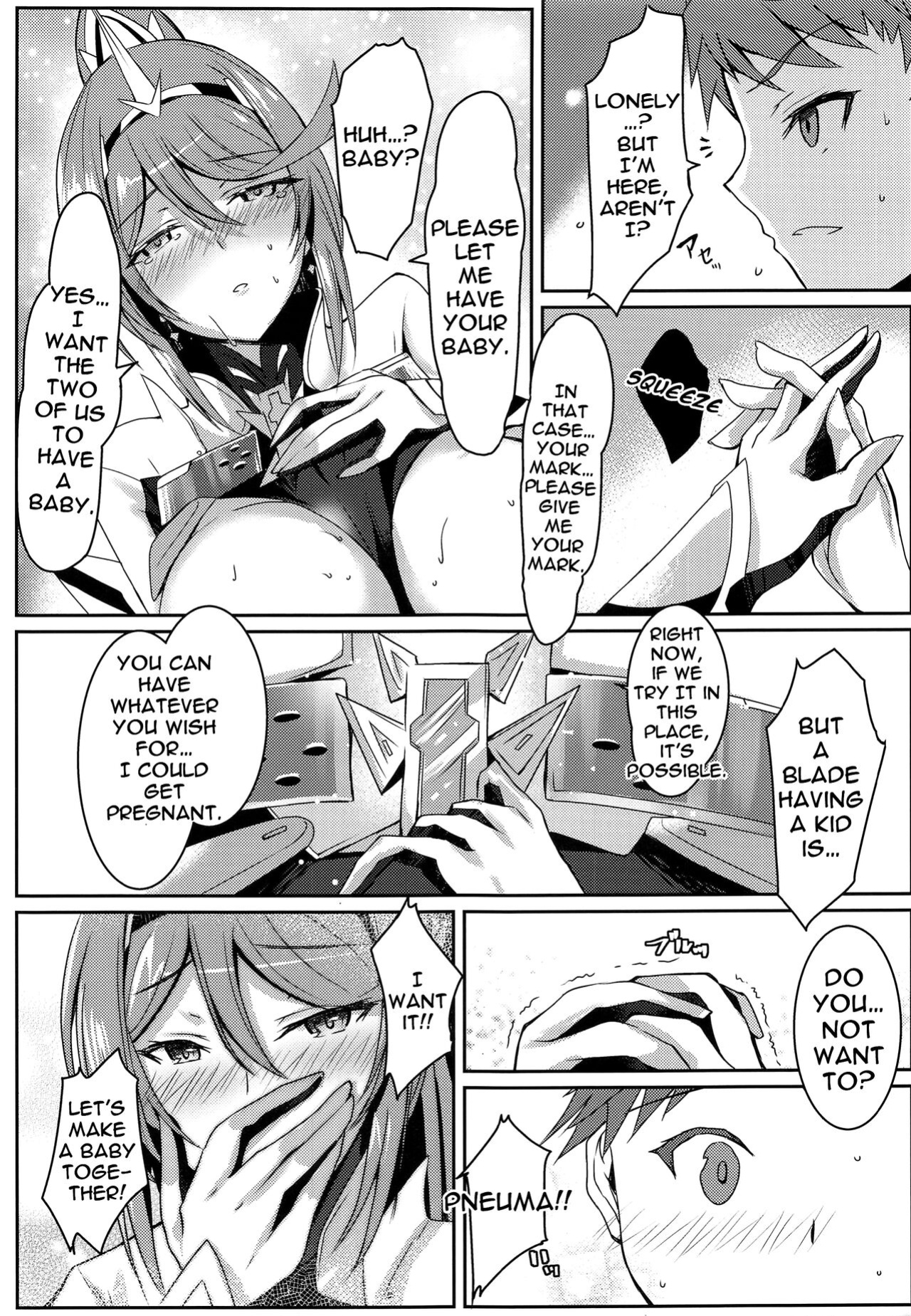 (COMIC1☆17) [Dorayakiya (Inoue Takuya)] Pneuma-chan no Ecchi Hon | Pneuma-chan's Lewd Book (Xenoblade Chronicles 2)
