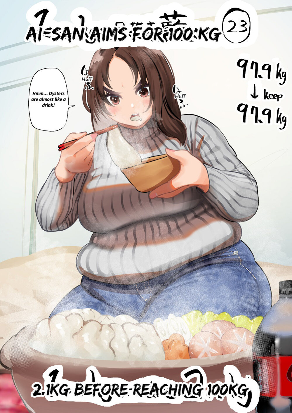 [Fukuhara Takaya] Ai Gains 10kg in 100 Days + Ai aims for 100kg