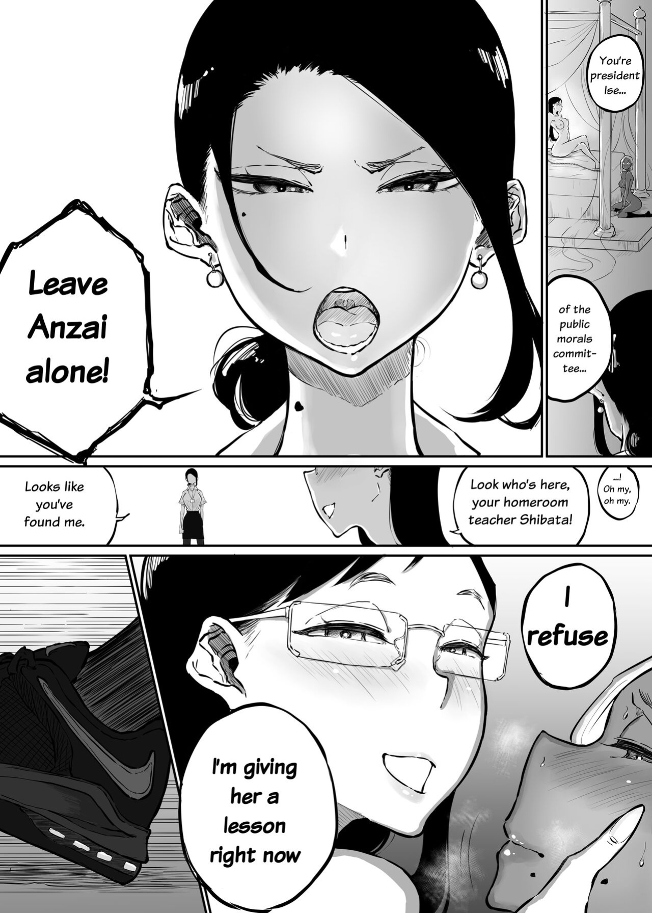 [Sky Dogma (Pandacorya)] Sparta Sensei ga Oshiego no Bitch Gal ni Ecchi na Koto Sareru Hanashi 3 | The Story of a Strict Teacher Who Got Fucked by Her Gyaru Bitch Student #3 [YuriYaku]