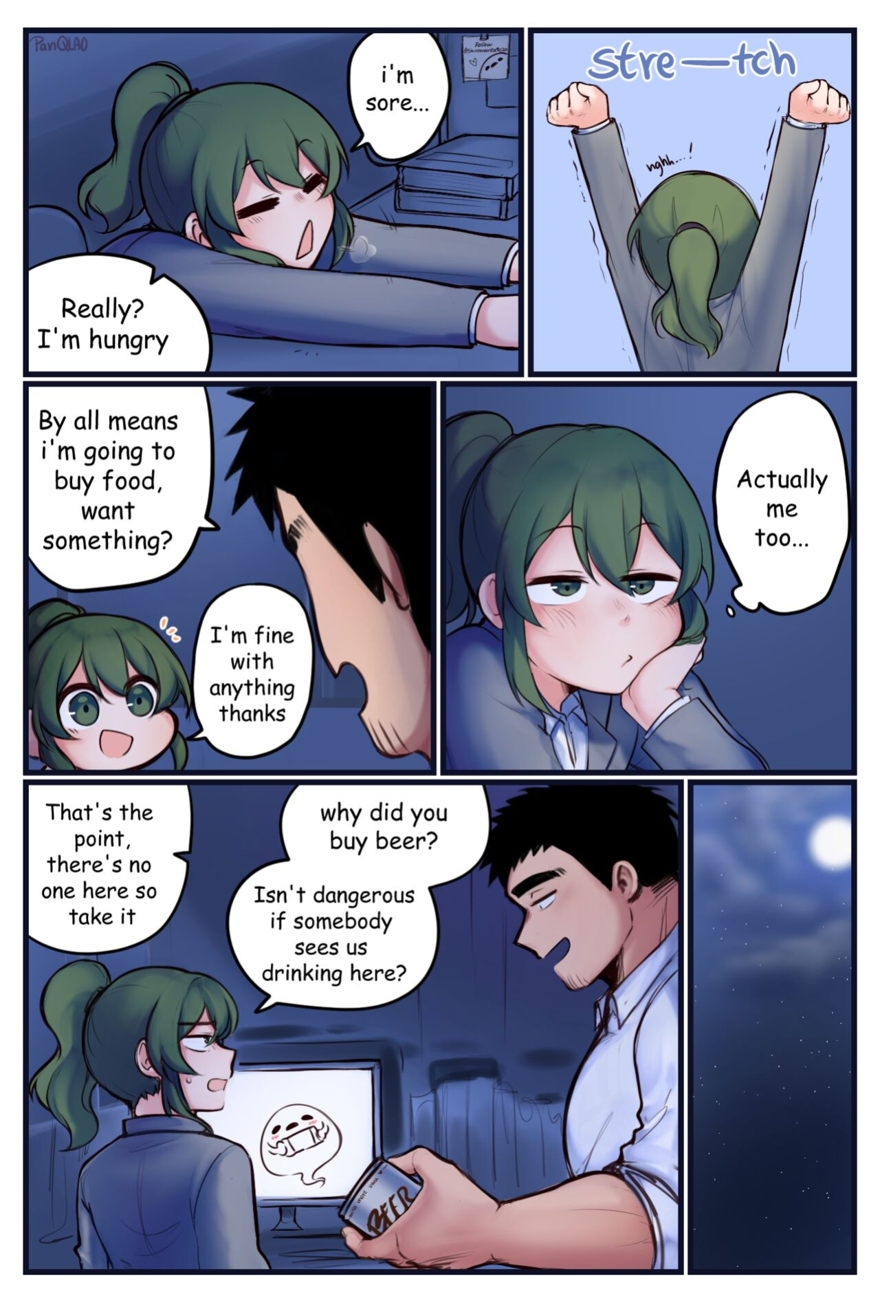 [PanQLAO] Night at the Office (My Senpai is Annoying! | Senpai ga Uzai Kouhai no Hanashi)