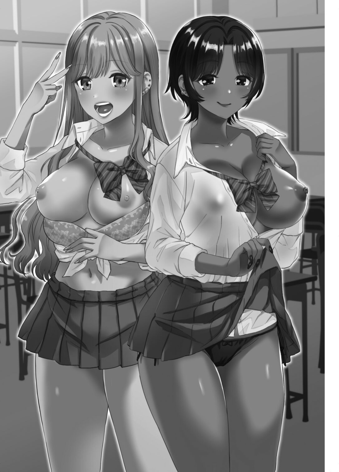 [Miwami (Ono Hiroki)] Gal ni Houkago Oppai Sawatte ku? te Sasowareru Hanashi | That Time Gyarus Asked Me to Grope their Tits After Class [head empty]