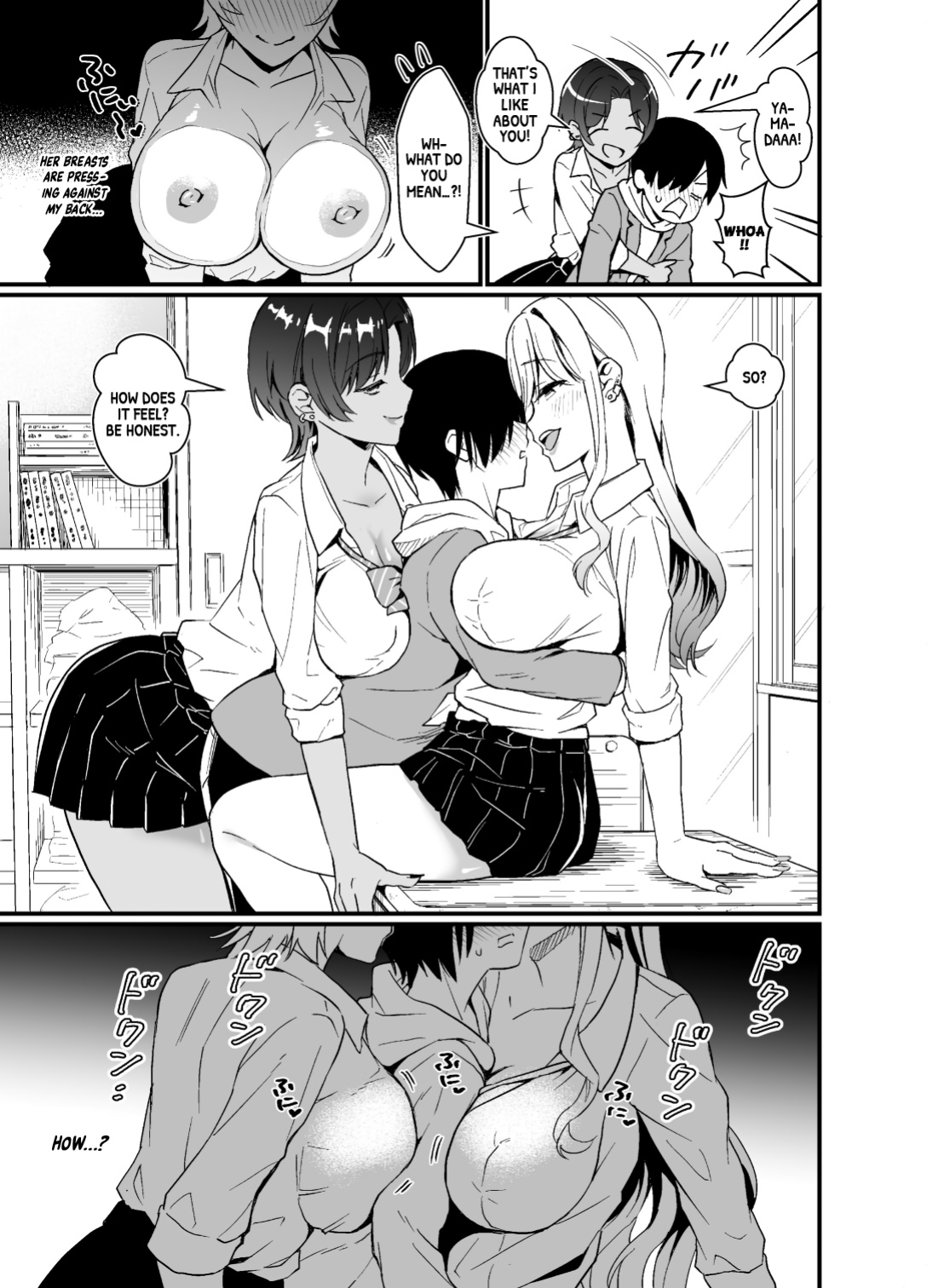 [Miwami (Ono Hiroki)] Gal ni Houkago Oppai Sawatte ku? te Sasowareru Hanashi | That Time Gyarus Asked Me to Grope their Tits After Class [head empty]