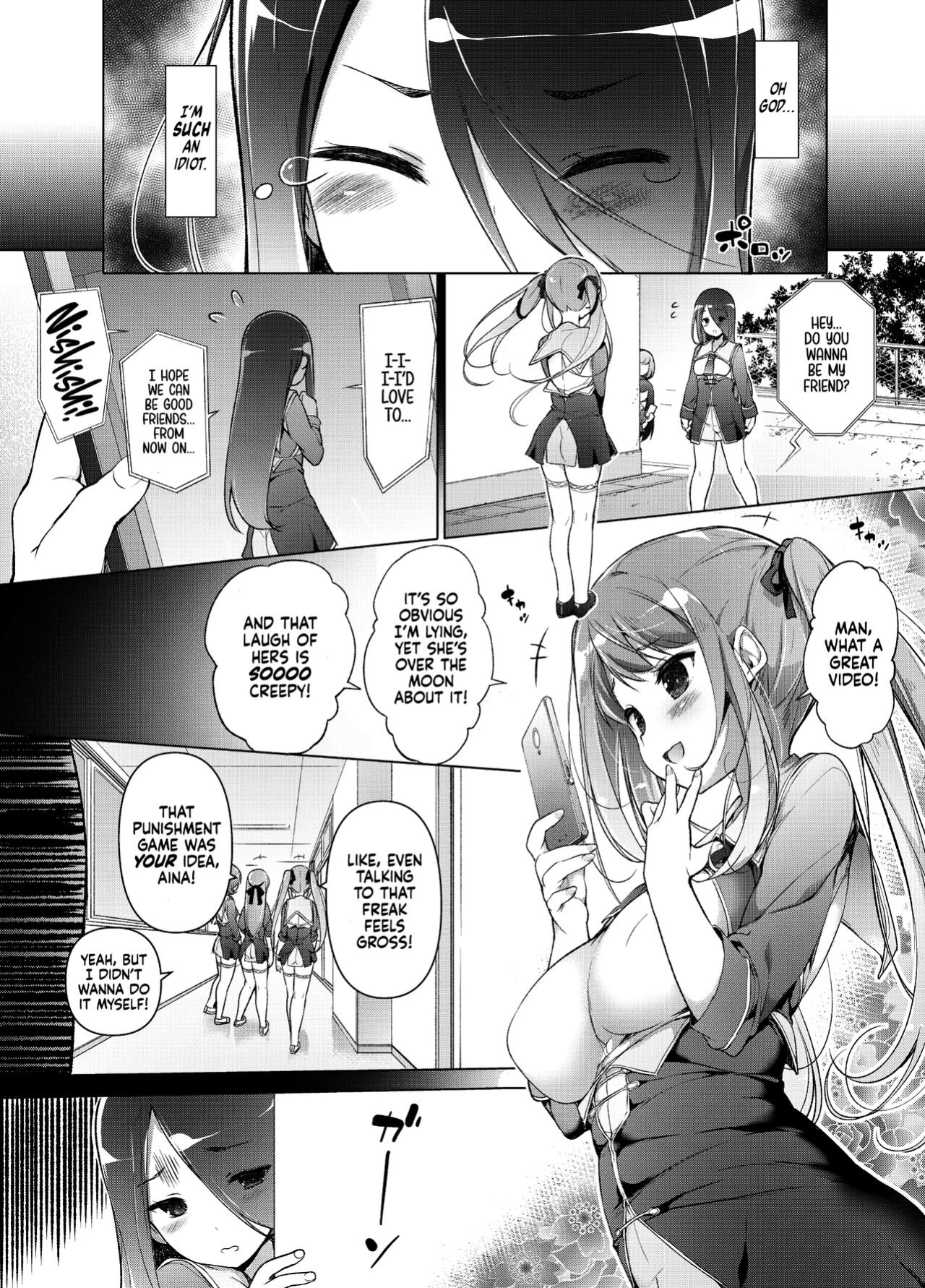 [Massaratou (Motomushi)] Watashi wo Baka ni Shita Onna ni Natta | I Swapped Bodies With My Bully [Xzosk]