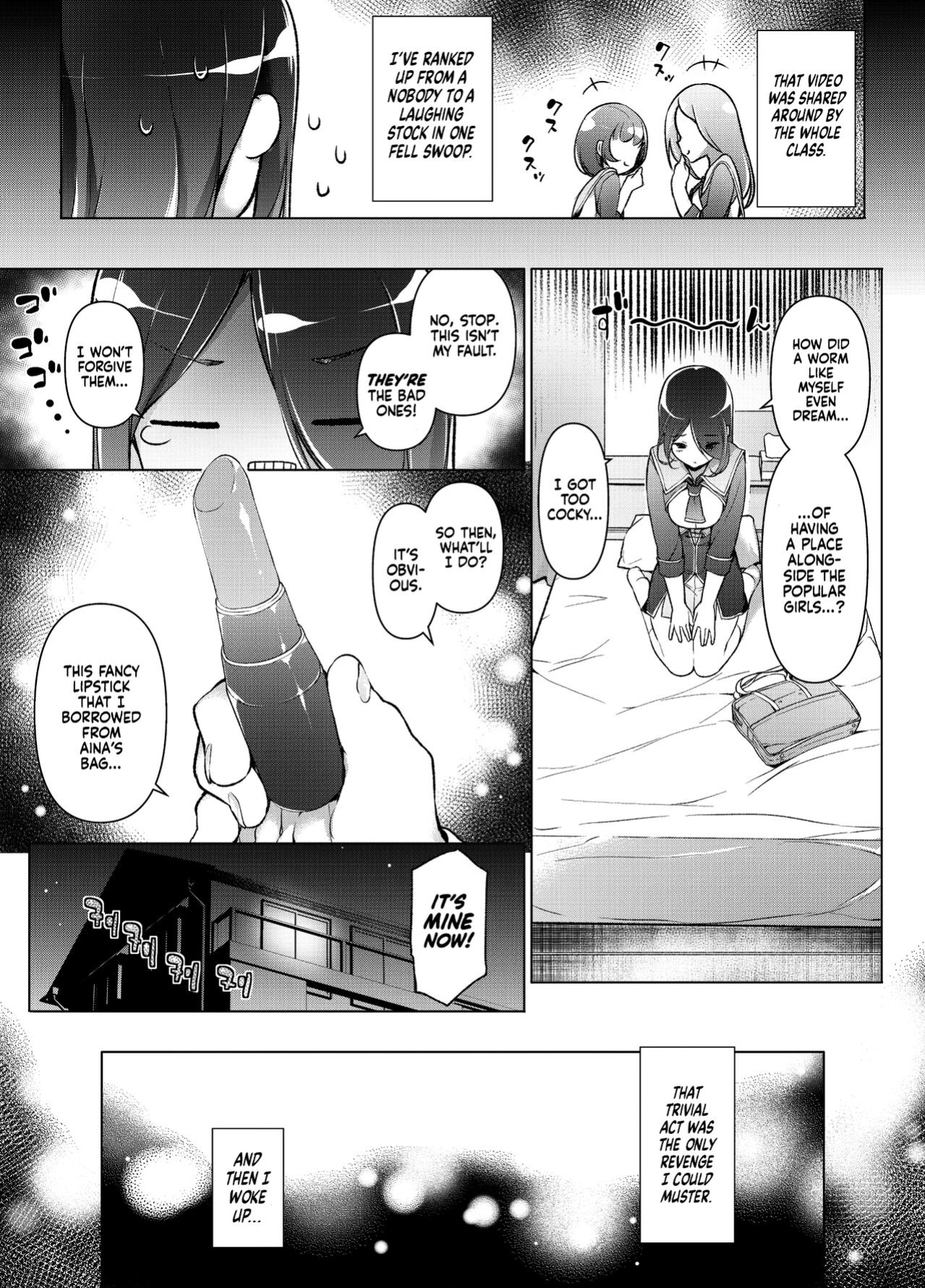 [Massaratou (Motomushi)] Watashi wo Baka ni Shita Onna ni Natta | I Swapped Bodies With My Bully [Xzosk]
