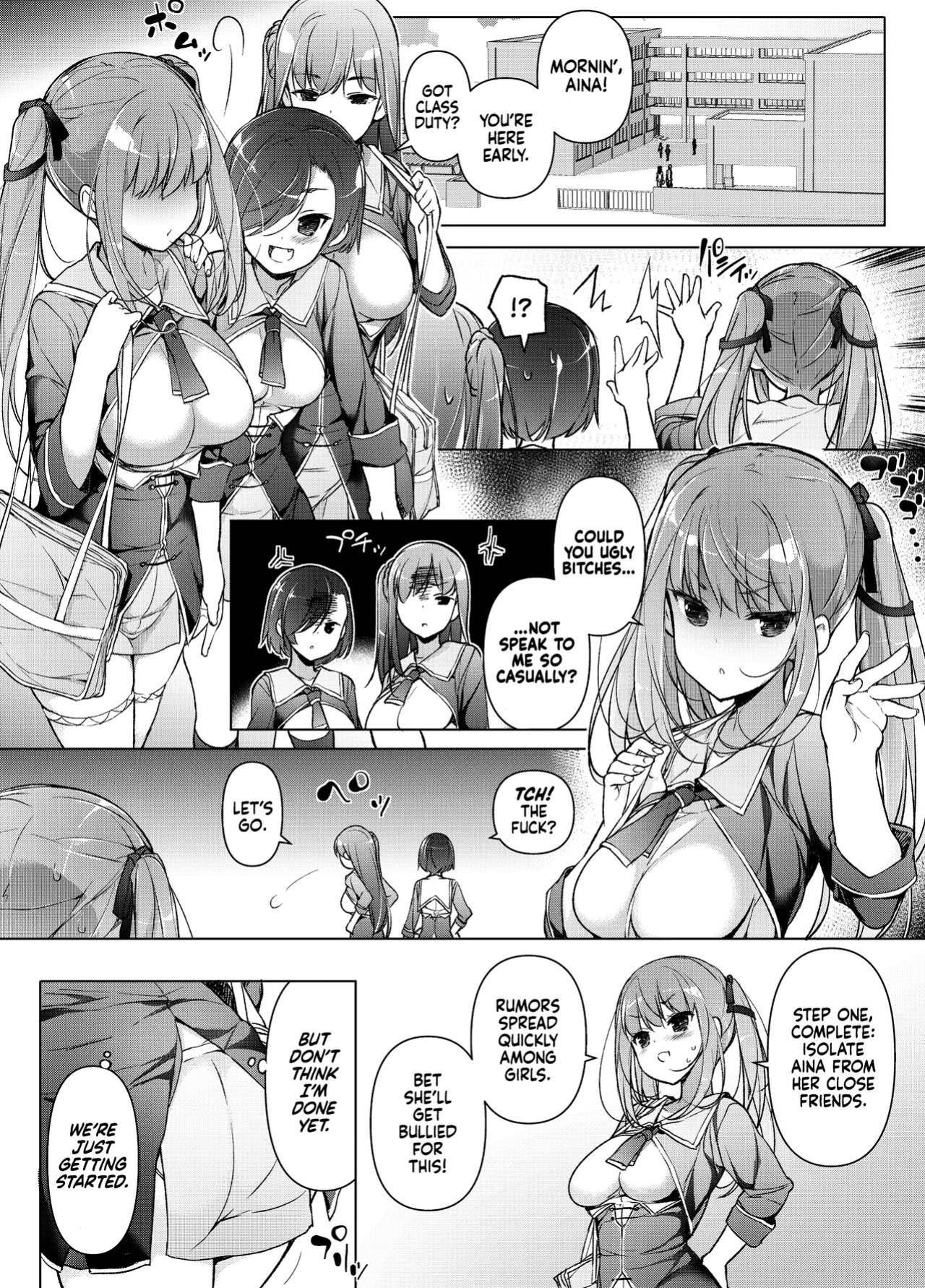 [Massaratou (Motomushi)] Watashi wo Baka ni Shita Onna ni Natta | I Swapped Bodies With My Bully [Xzosk]