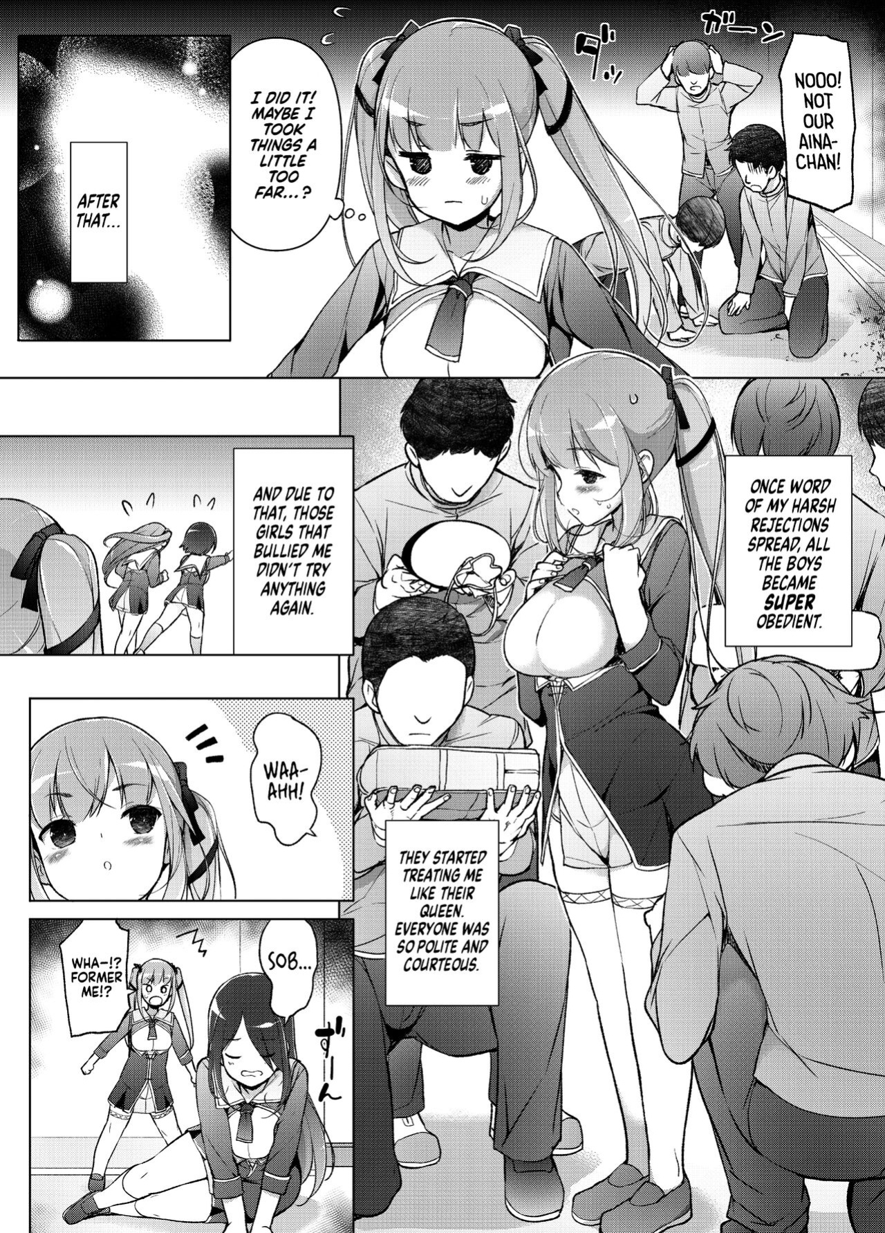[Massaratou (Motomushi)] Watashi wo Baka ni Shita Onna ni Natta | I Swapped Bodies With My Bully [Xzosk]